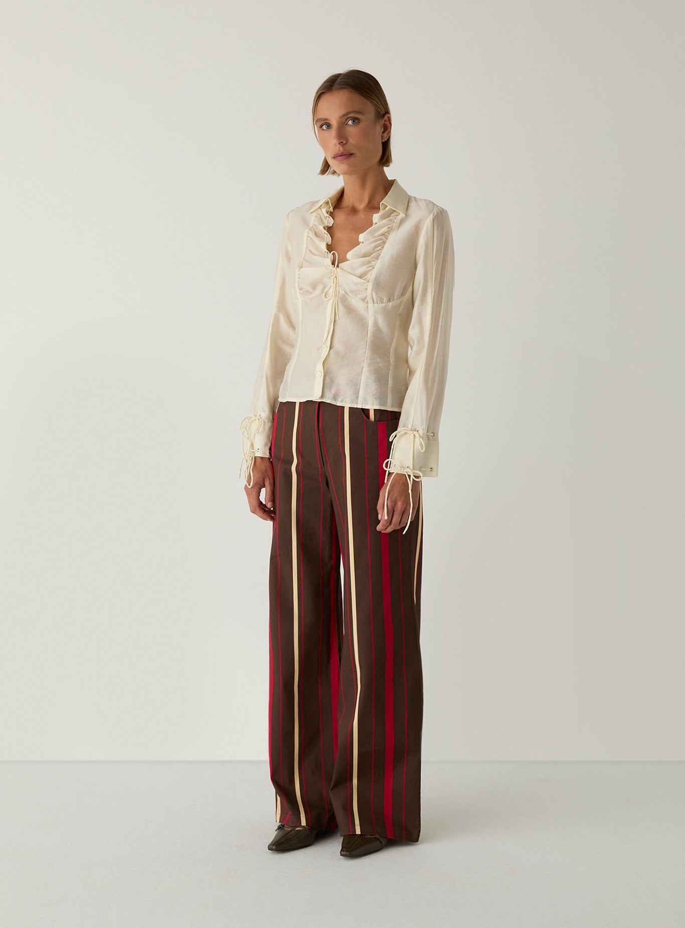 Arwen rushed blouse - Ecru