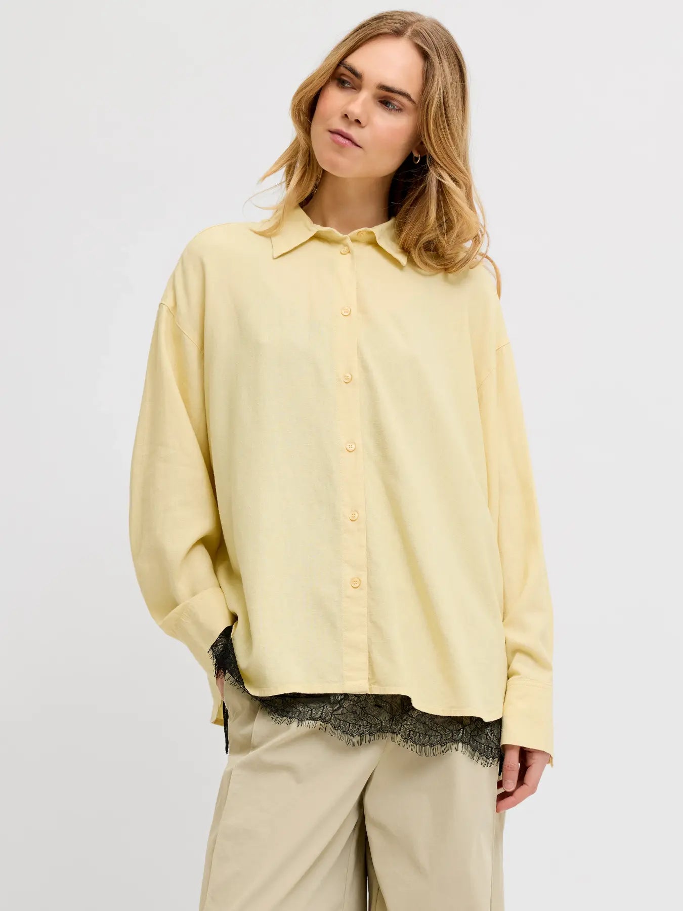 JXALMIRA LINEN SHIRT - SUNLIGHT