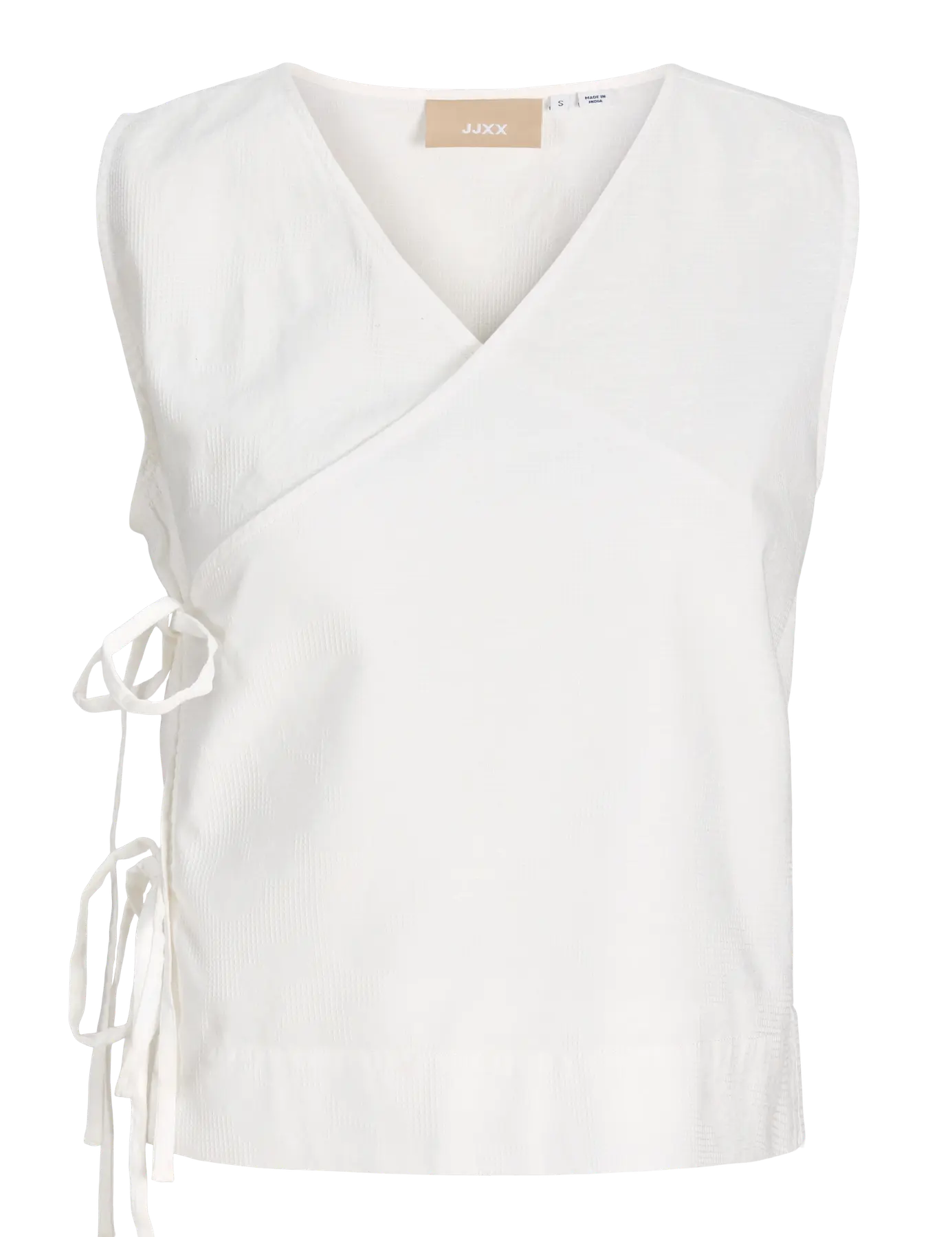 JXALIA STRUCTURED WRAP TOP - BLANC DE BLANC