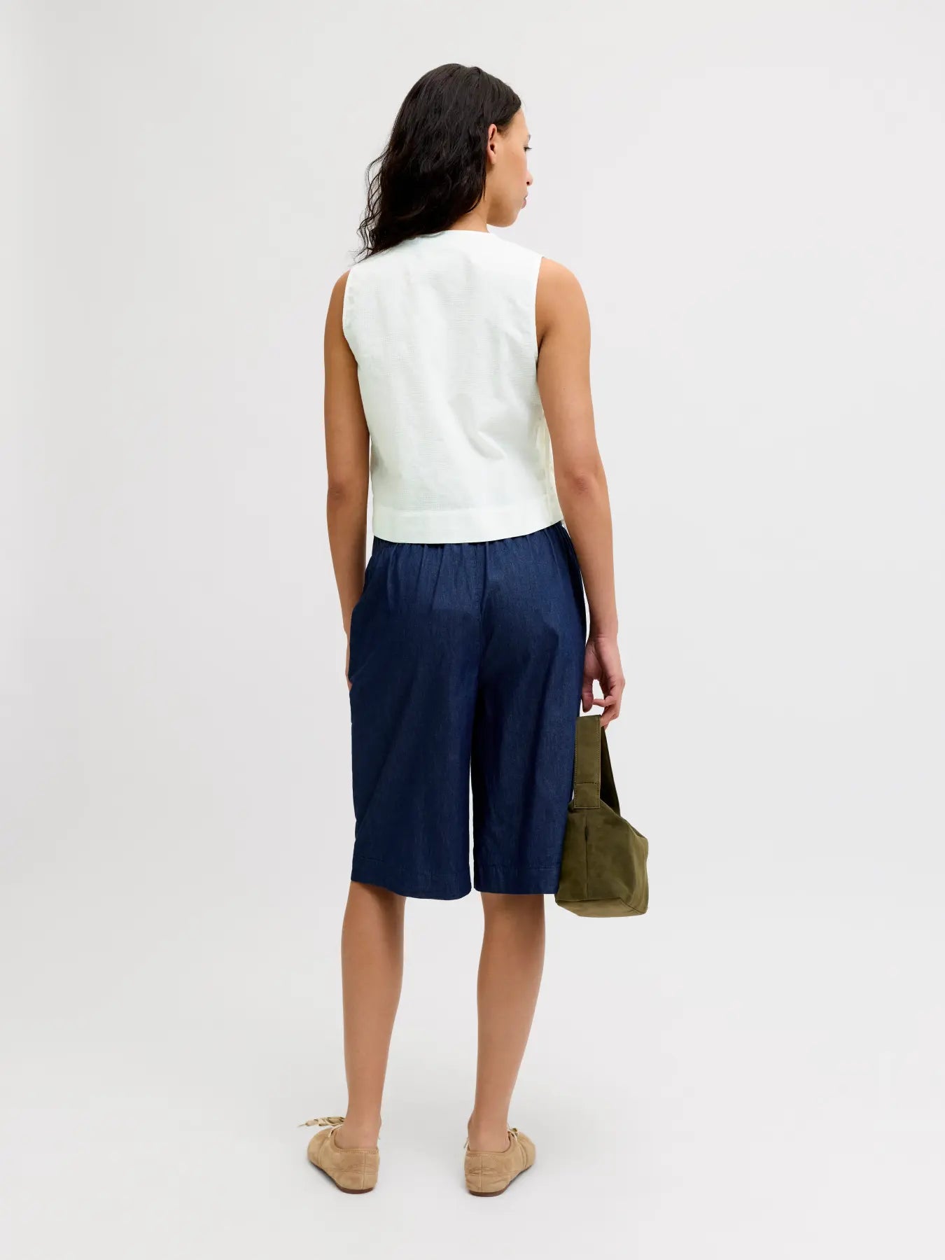 JXALIA STRUCTURED WRAP TOP - BLANC DE BLANC