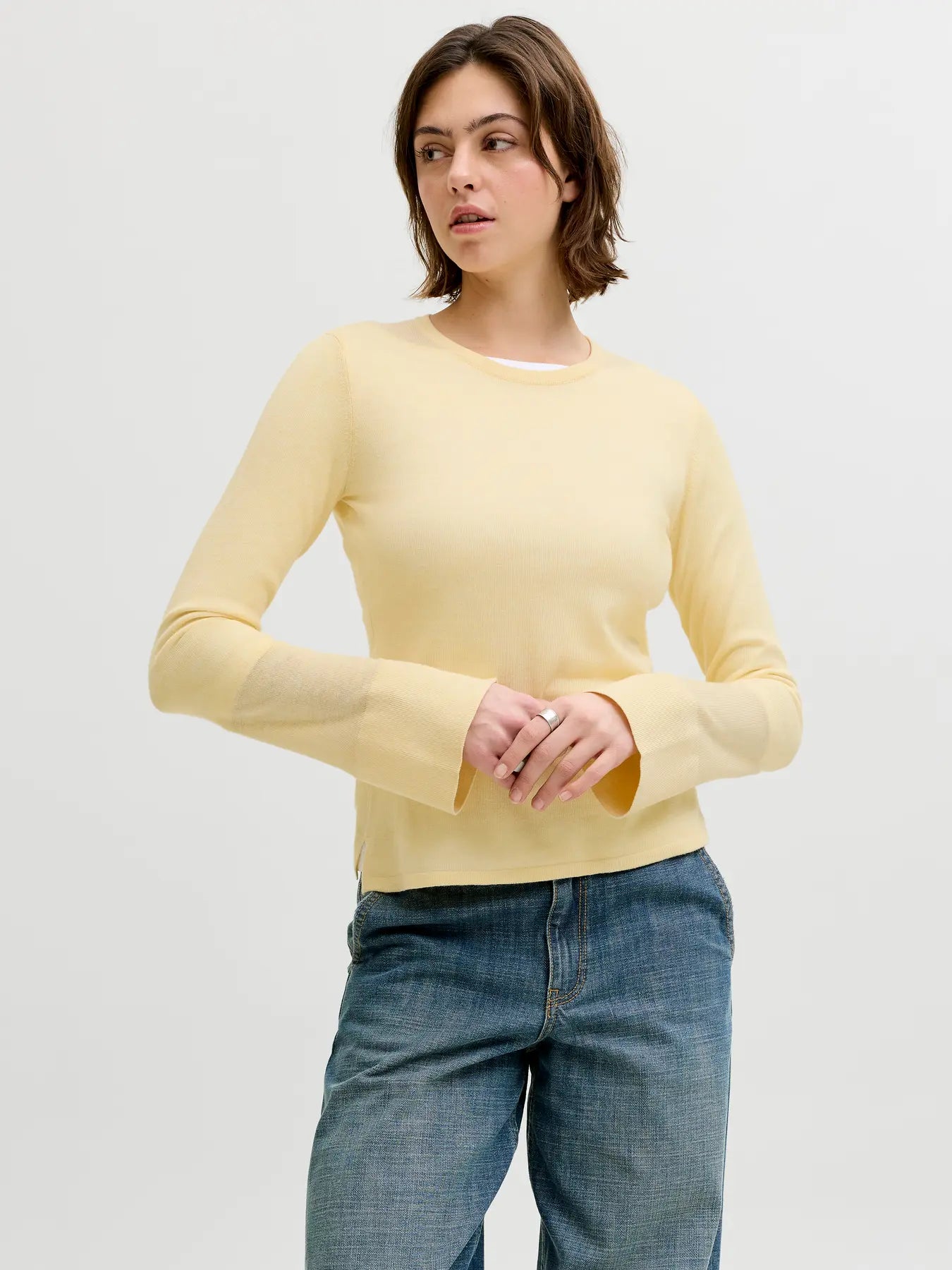 JXALBERTE CREW NECK KNIT - SUNLIGHT