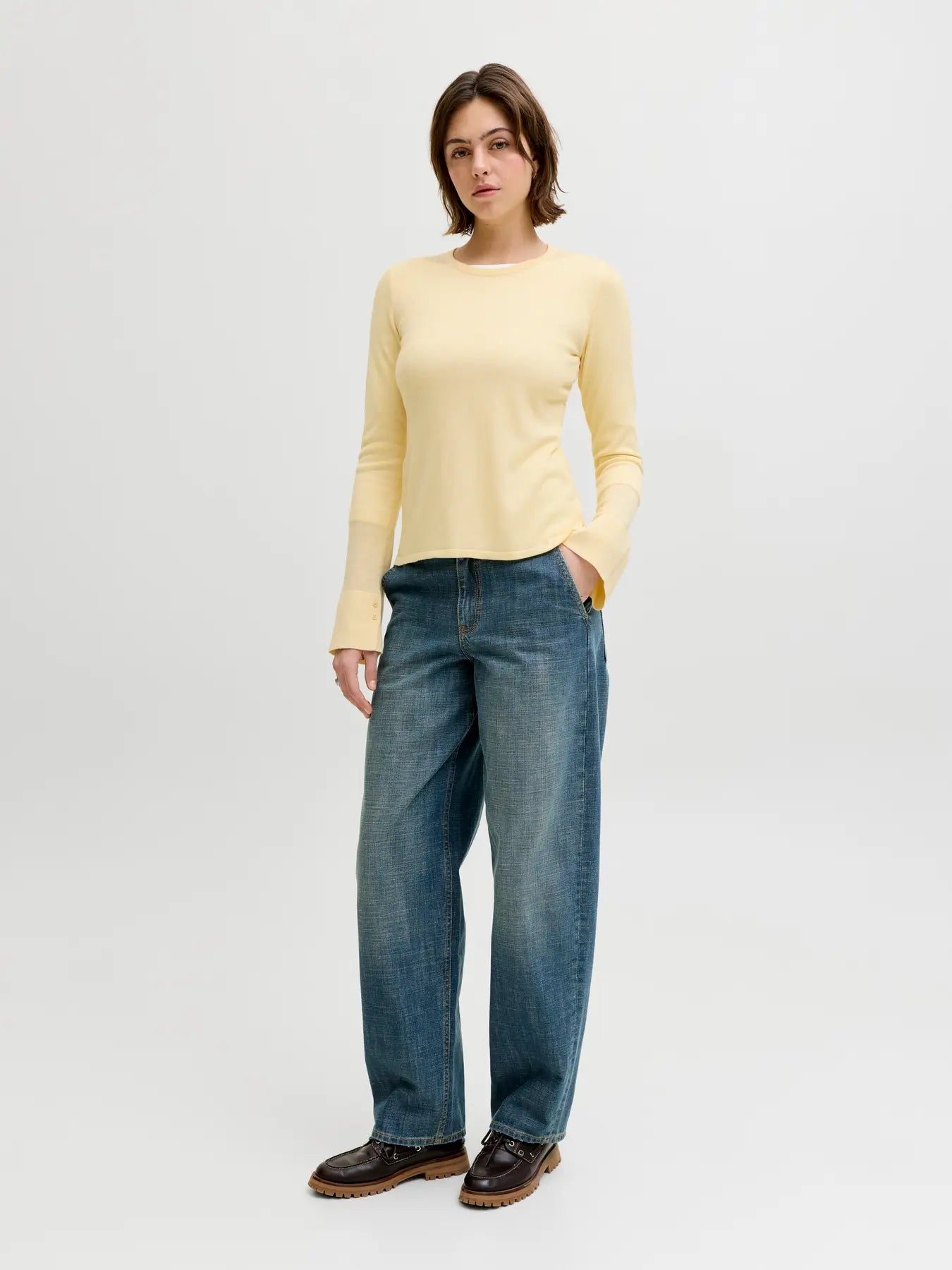JXALBERTE CREW NECK KNIT - SUNLIGHT