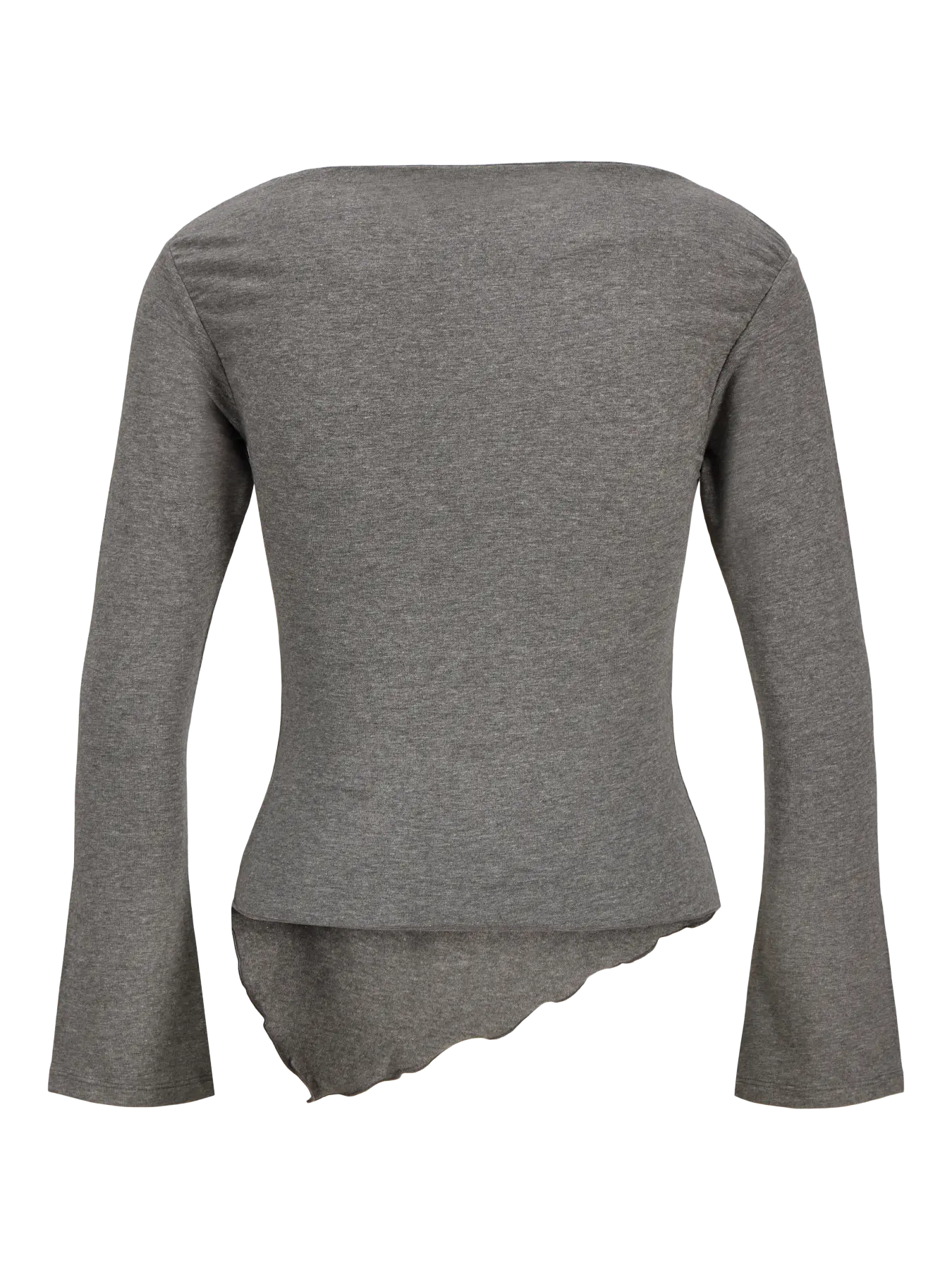 JXTHEA ASYM TOP - DARK GREY MELANGE