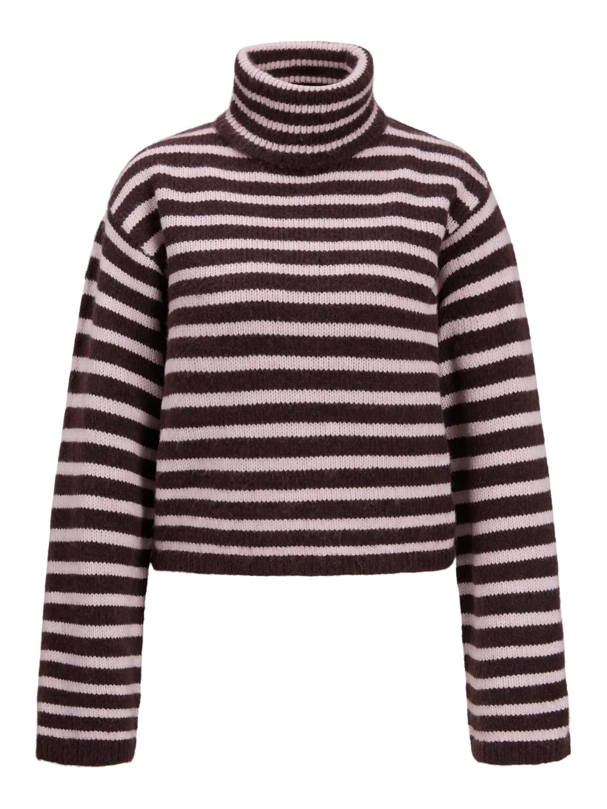 JXROSANNA ROLL NECK KNIT - PINK / BURGUNDY