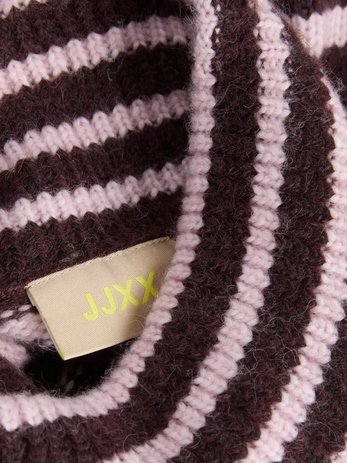 JXROSANNA ROLL NECK KNIT - PINK / BURGUNDY