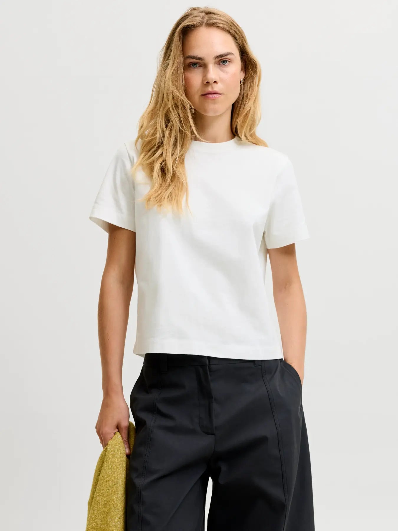 JXSOPHIA BOXY SS TEE - WHITE