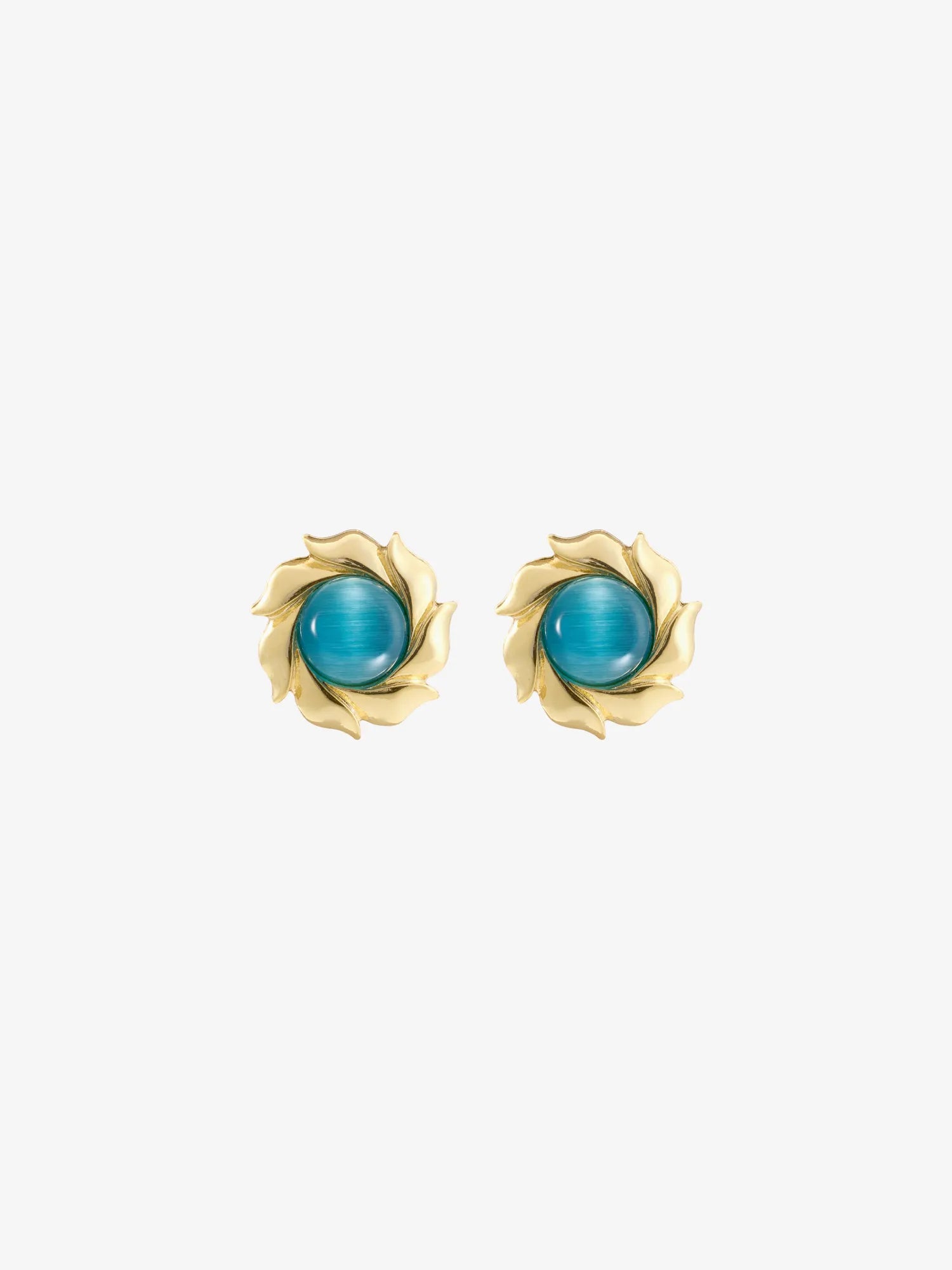 Blue dot earrings - Blue