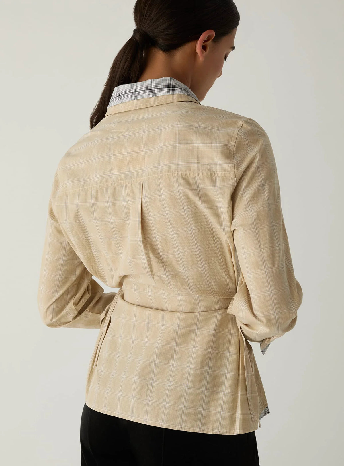 CHAPELL BEIGE SQUARED LAYERED SHIRT