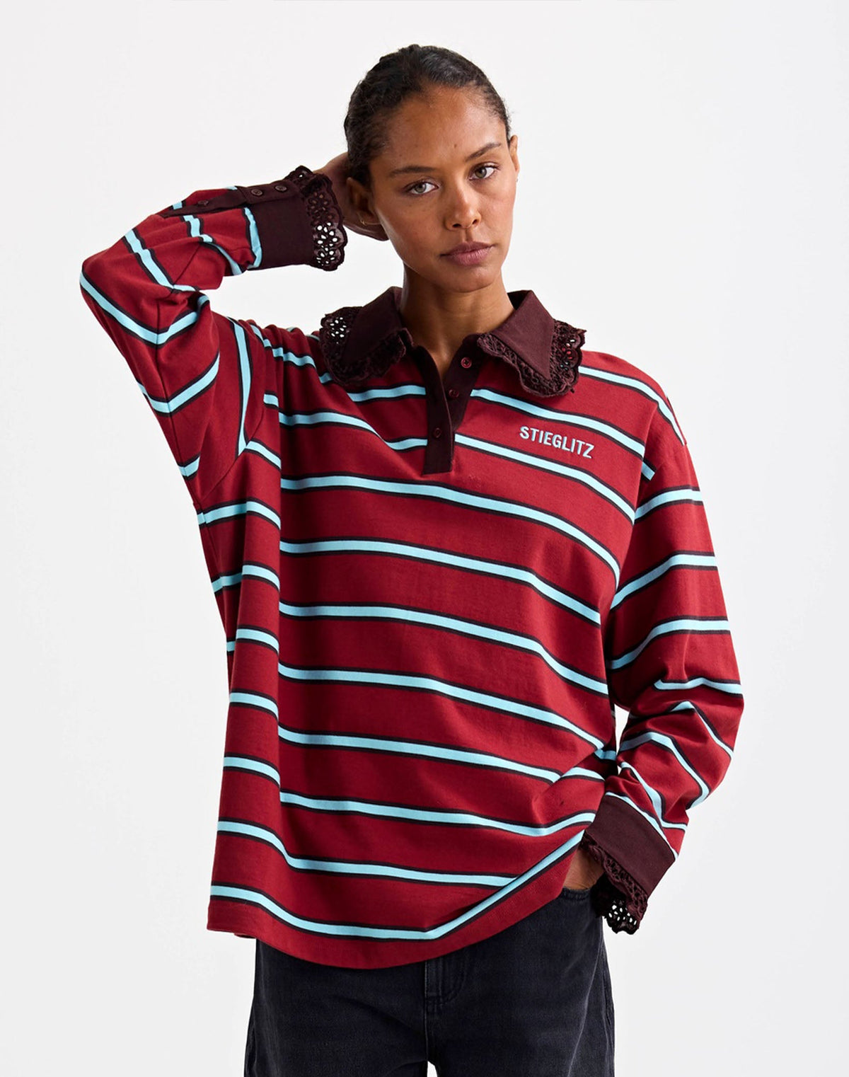 Cira Polo Longsleeve Lace Cuf