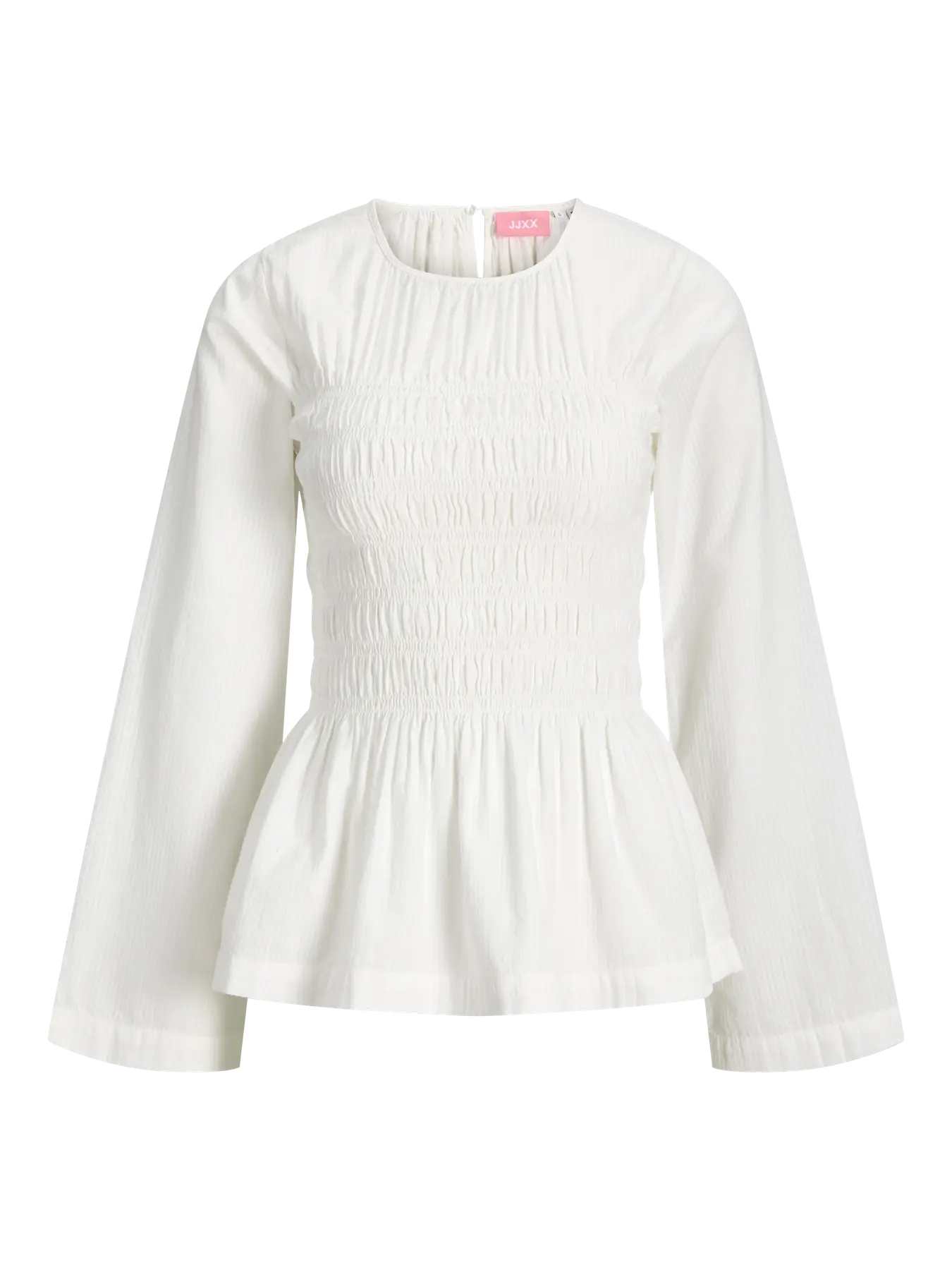 JXLINA SEERSUCKER SMOCK BLOUSE - BLANC DE BLANC