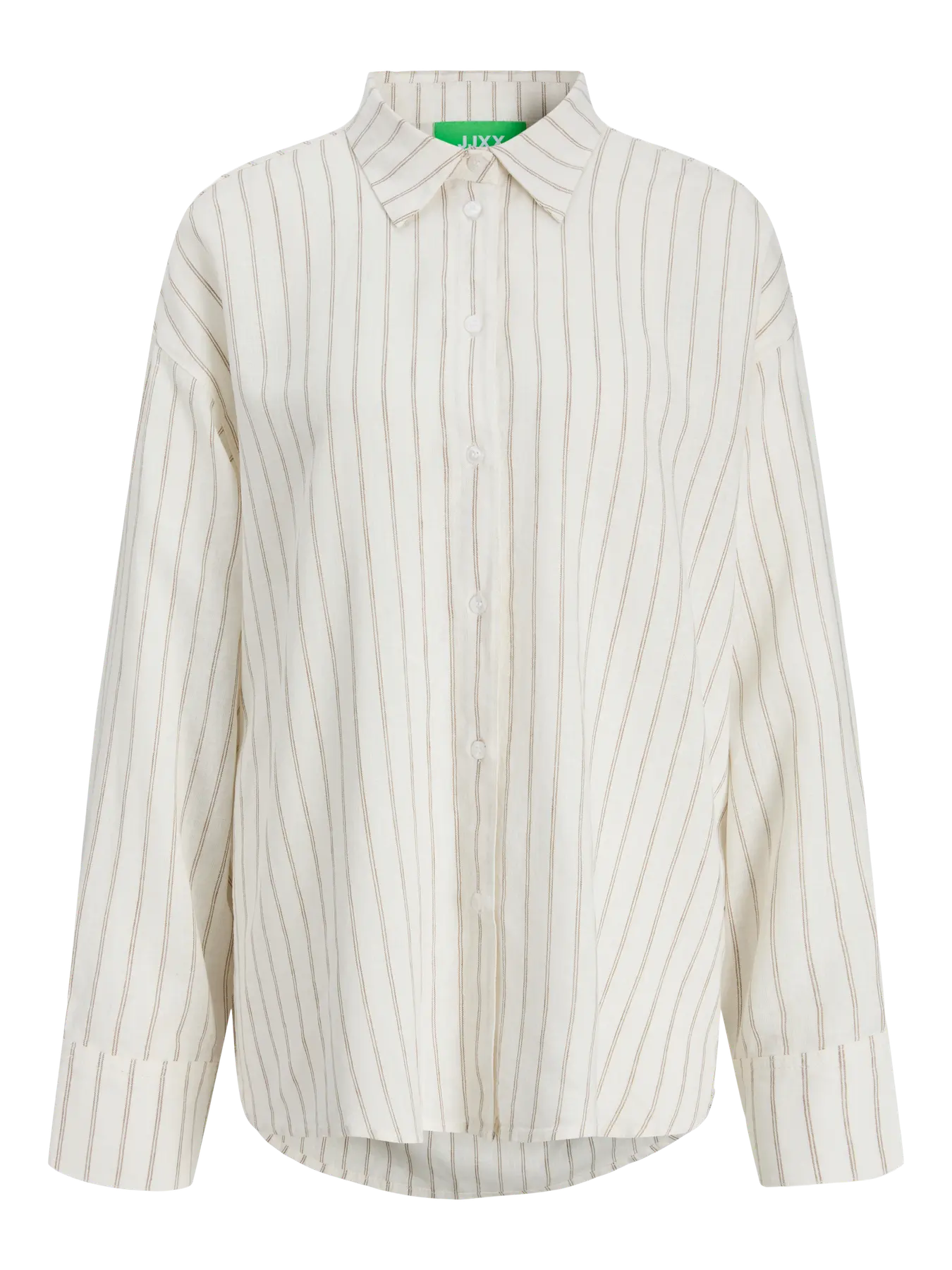 JXALMIRA LINEN SHIRT - SILVER MINK/ BLANC DE BLANC