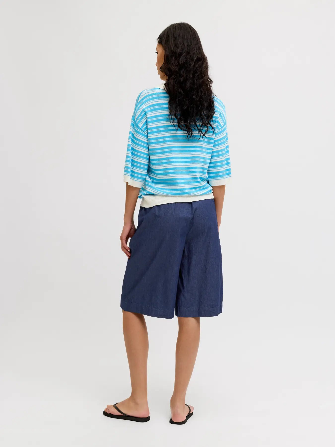JXDEBBY CHAMBREY SHORTS - DARK BLUE DENIM