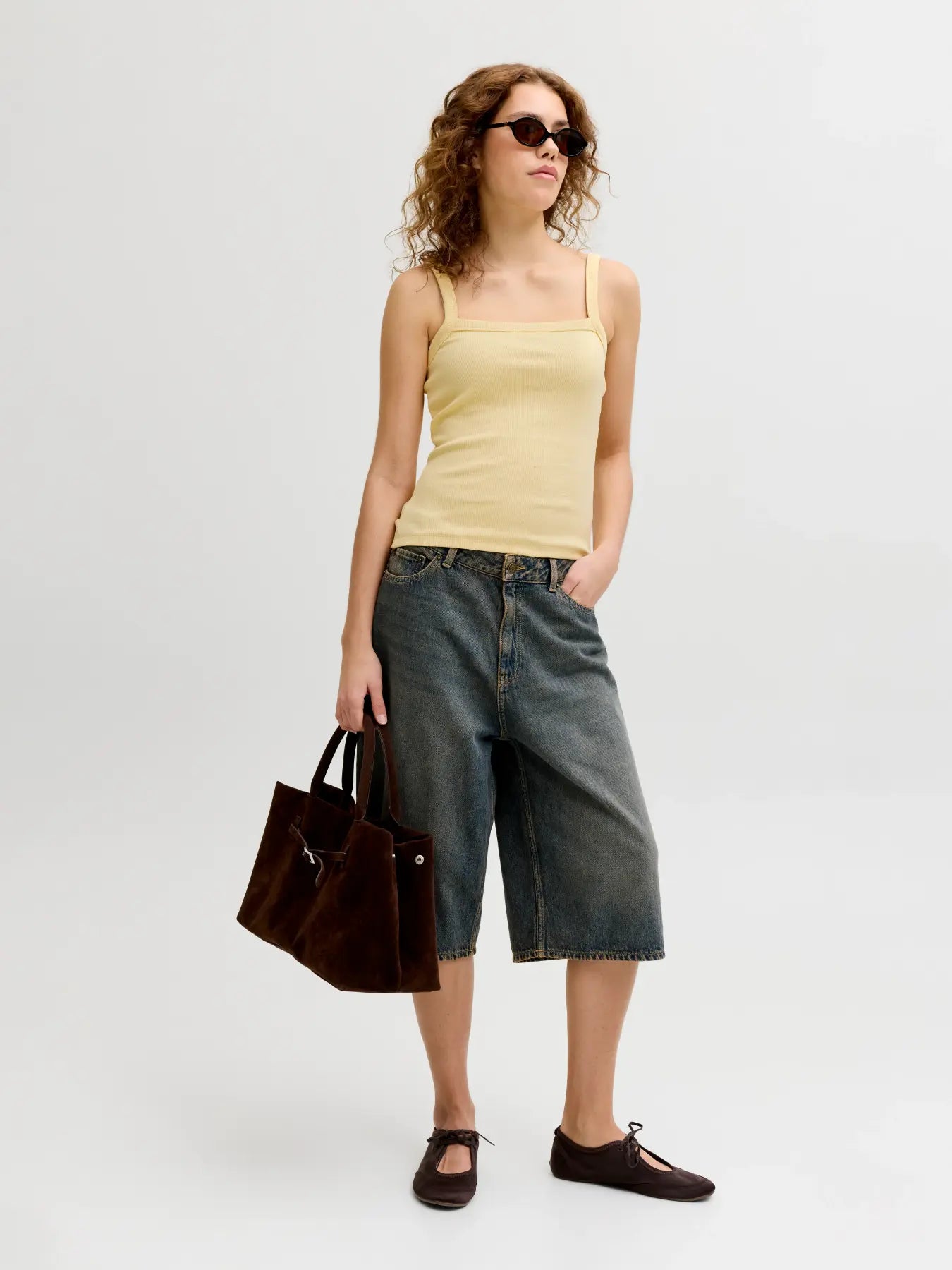 JXFIFI RIB TOP - SUNLIGHT