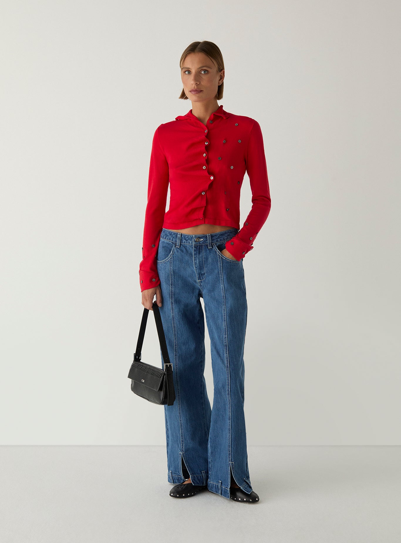 Fia buttoned cardigan - Red