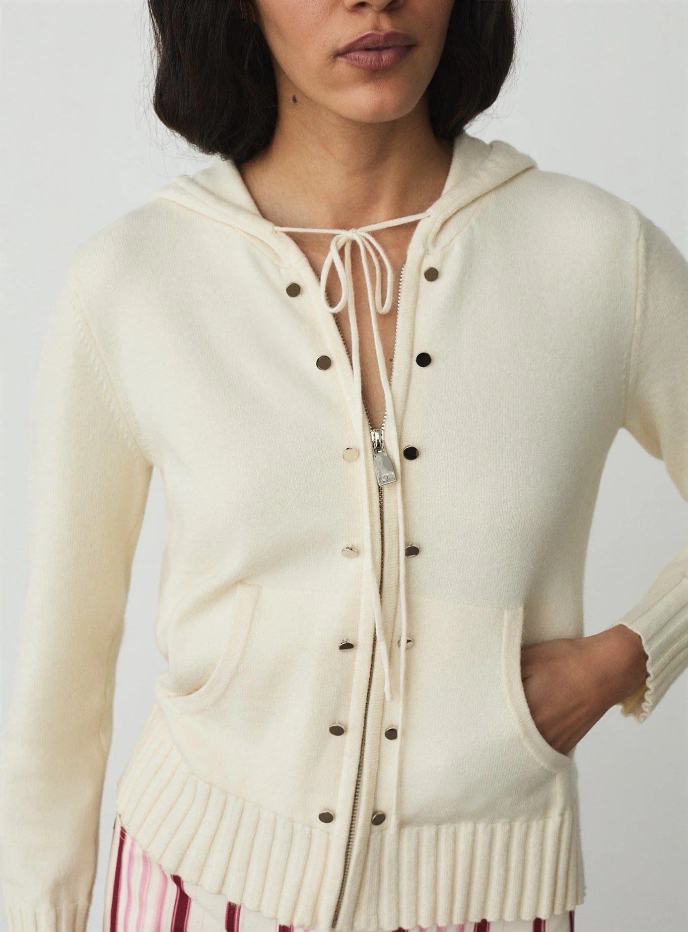 Florana zipper knitted sweatshirt