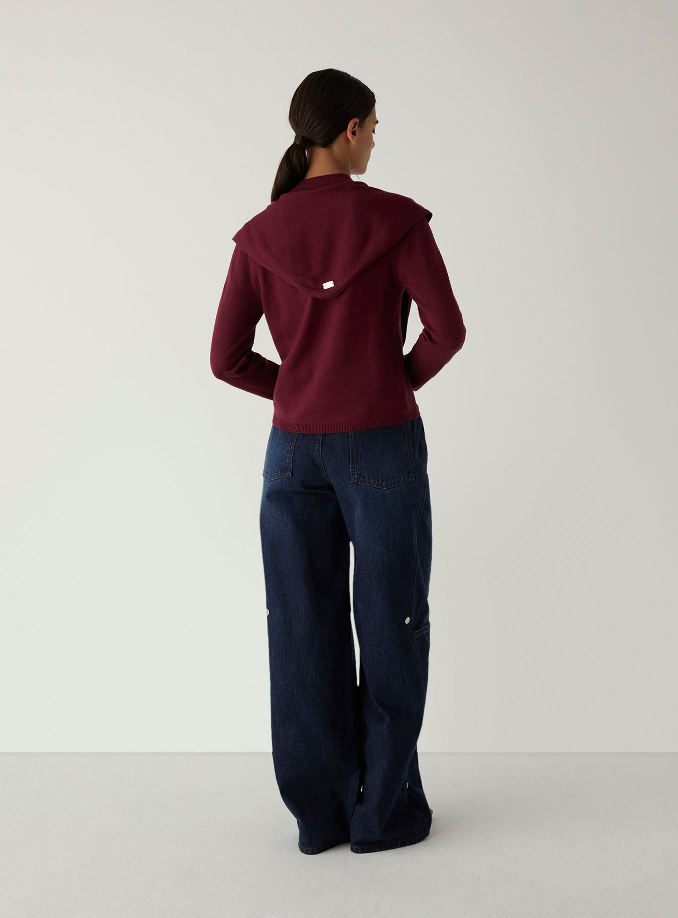 Frida zipper knit - Plum