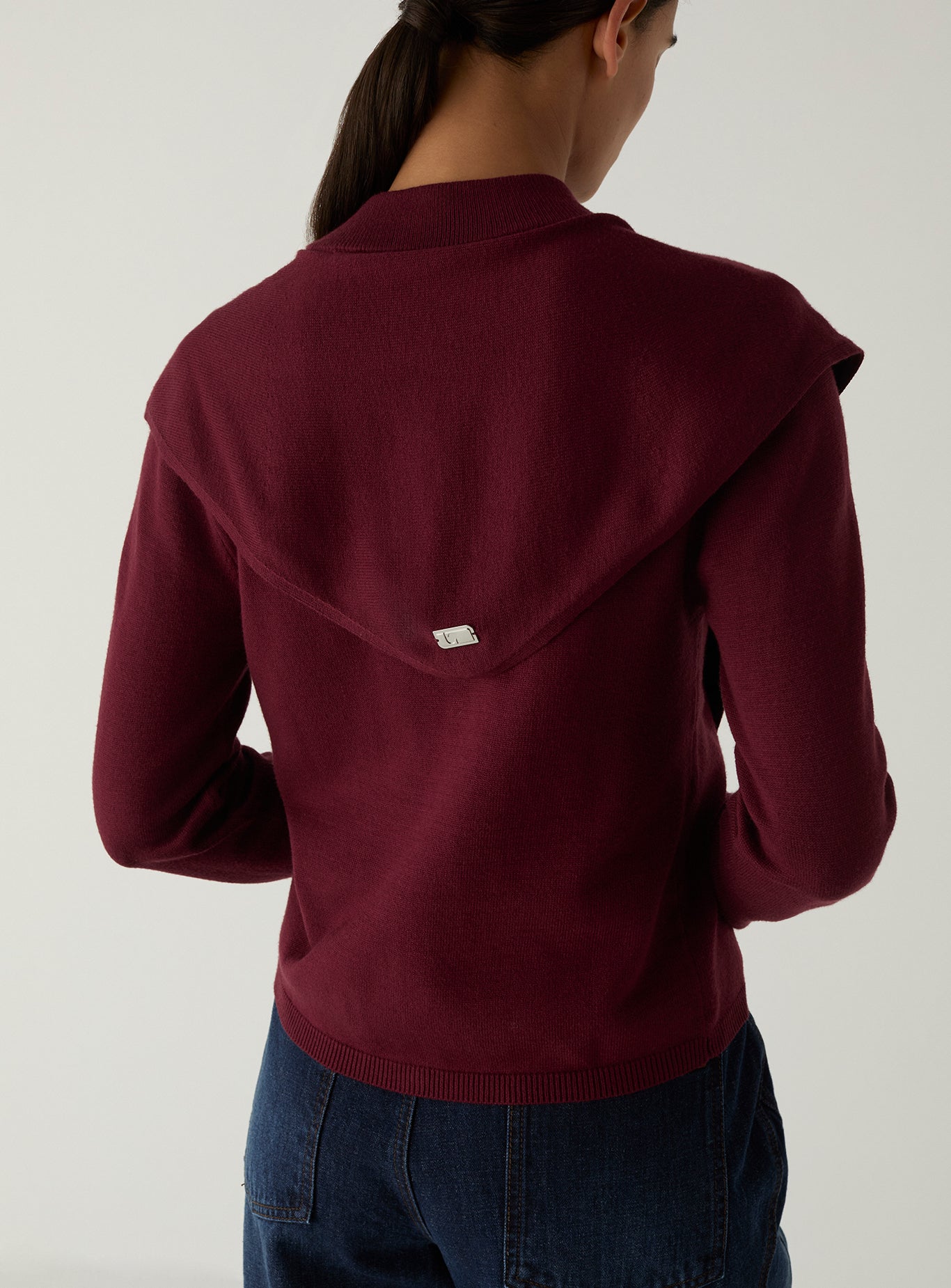 Frida zipper knit - Plum