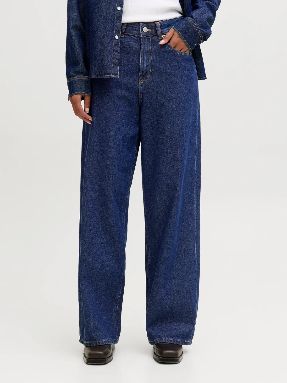 JXTOKYO WIDE HW DENIM MR6001 - DARK BLUE