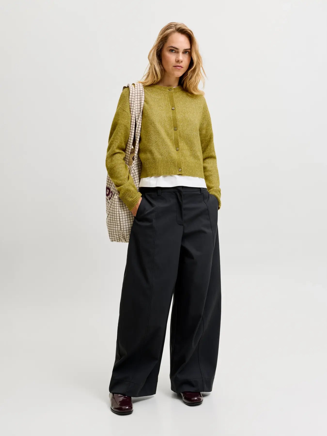 JXNATALIE CARDIGAN KNIT - GREEN MOSS