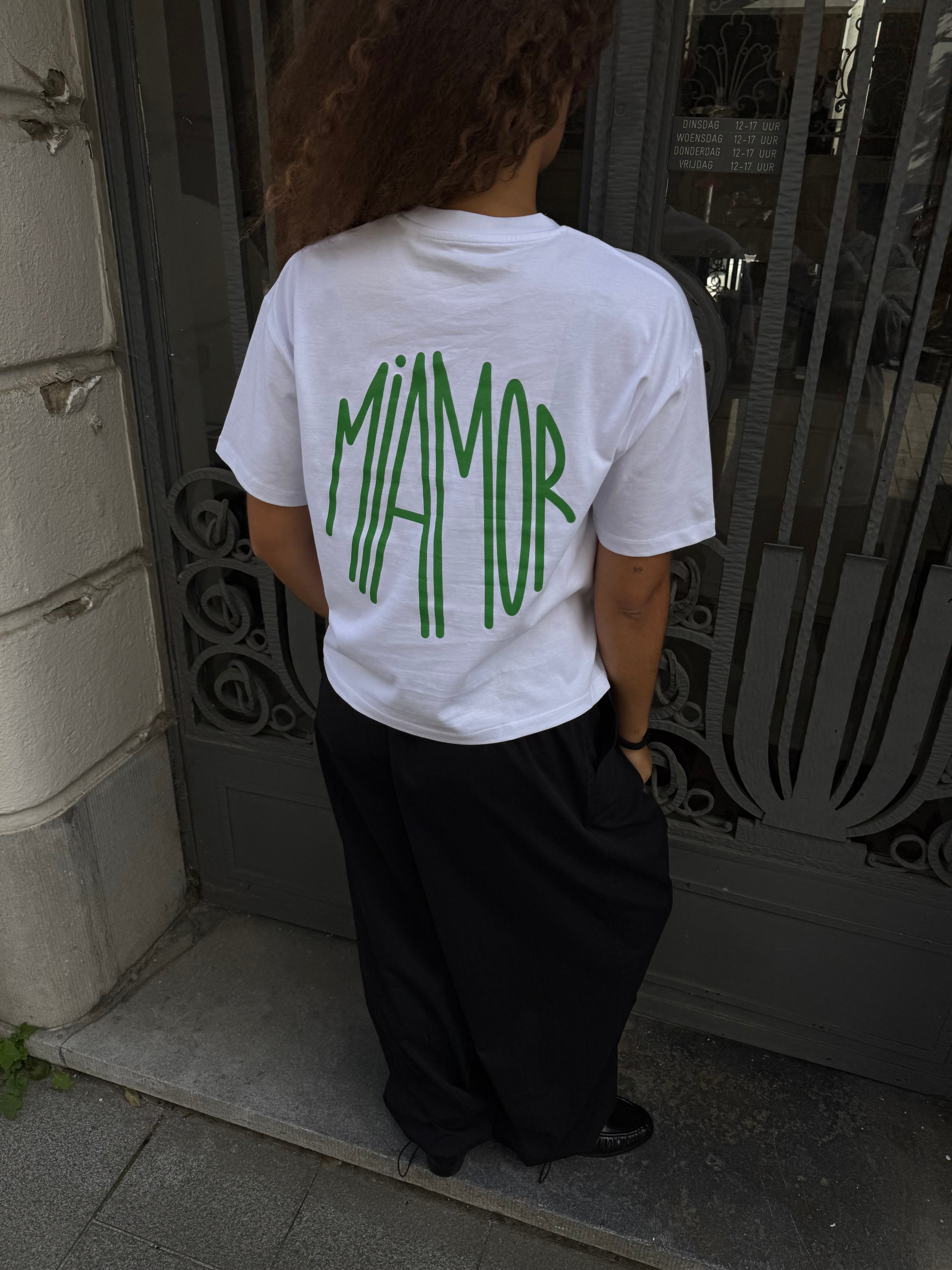 Miamor Women’s Box Tee – White / Green