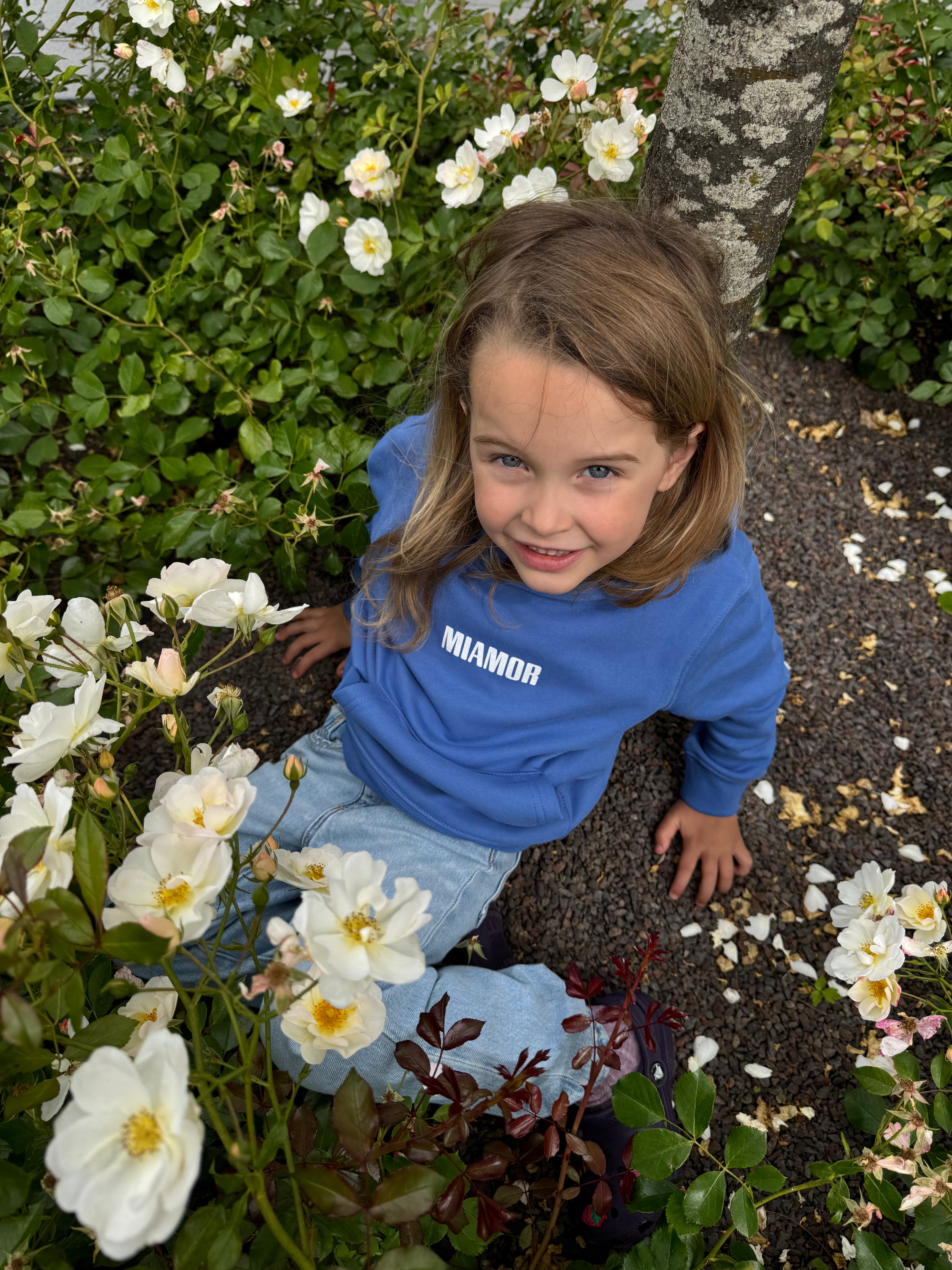 NEW - Mini Miamor supreme hoodie bright blue - White