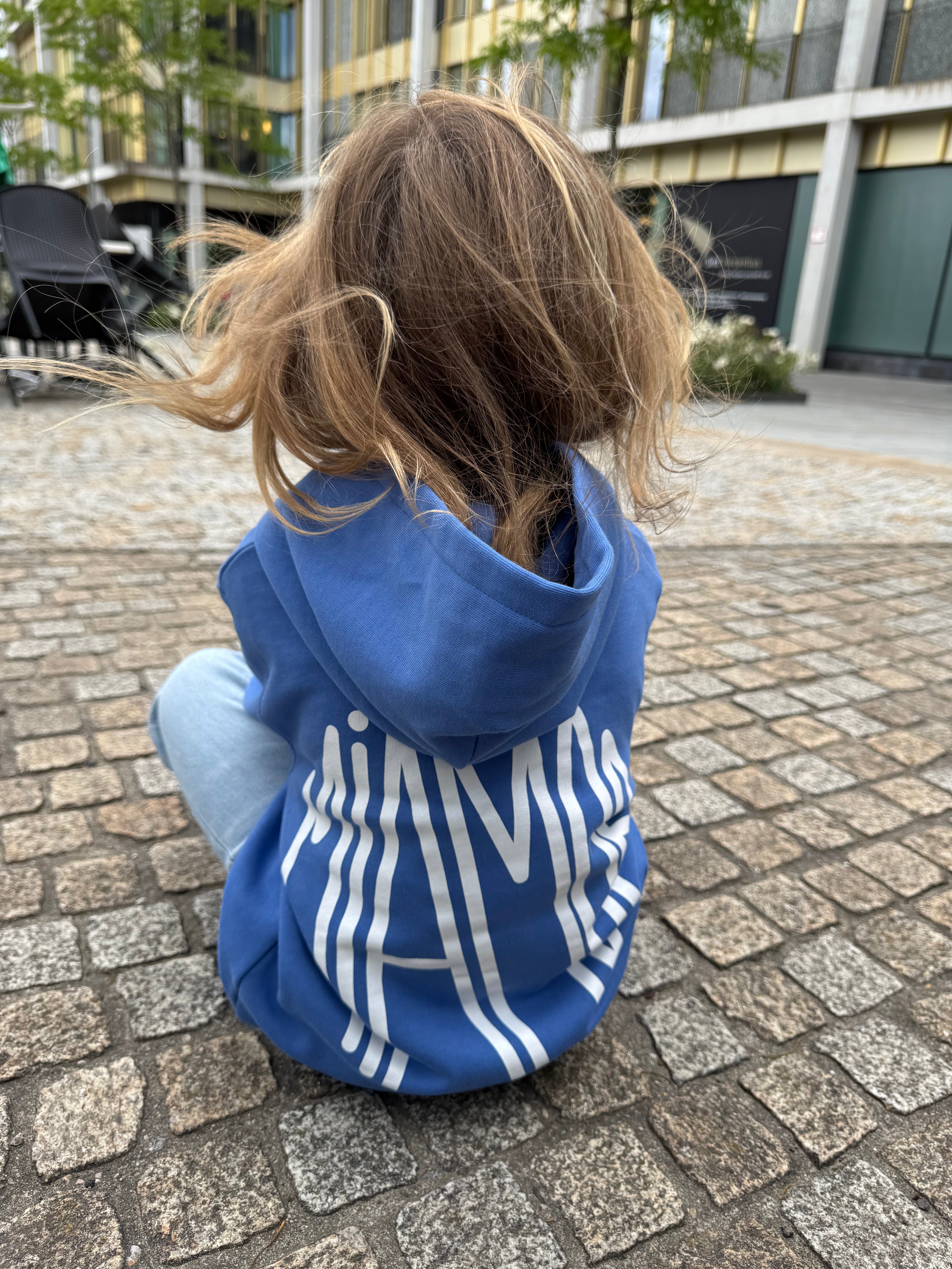 NEW - Mini Miamor supreme hoodie bright blue - White