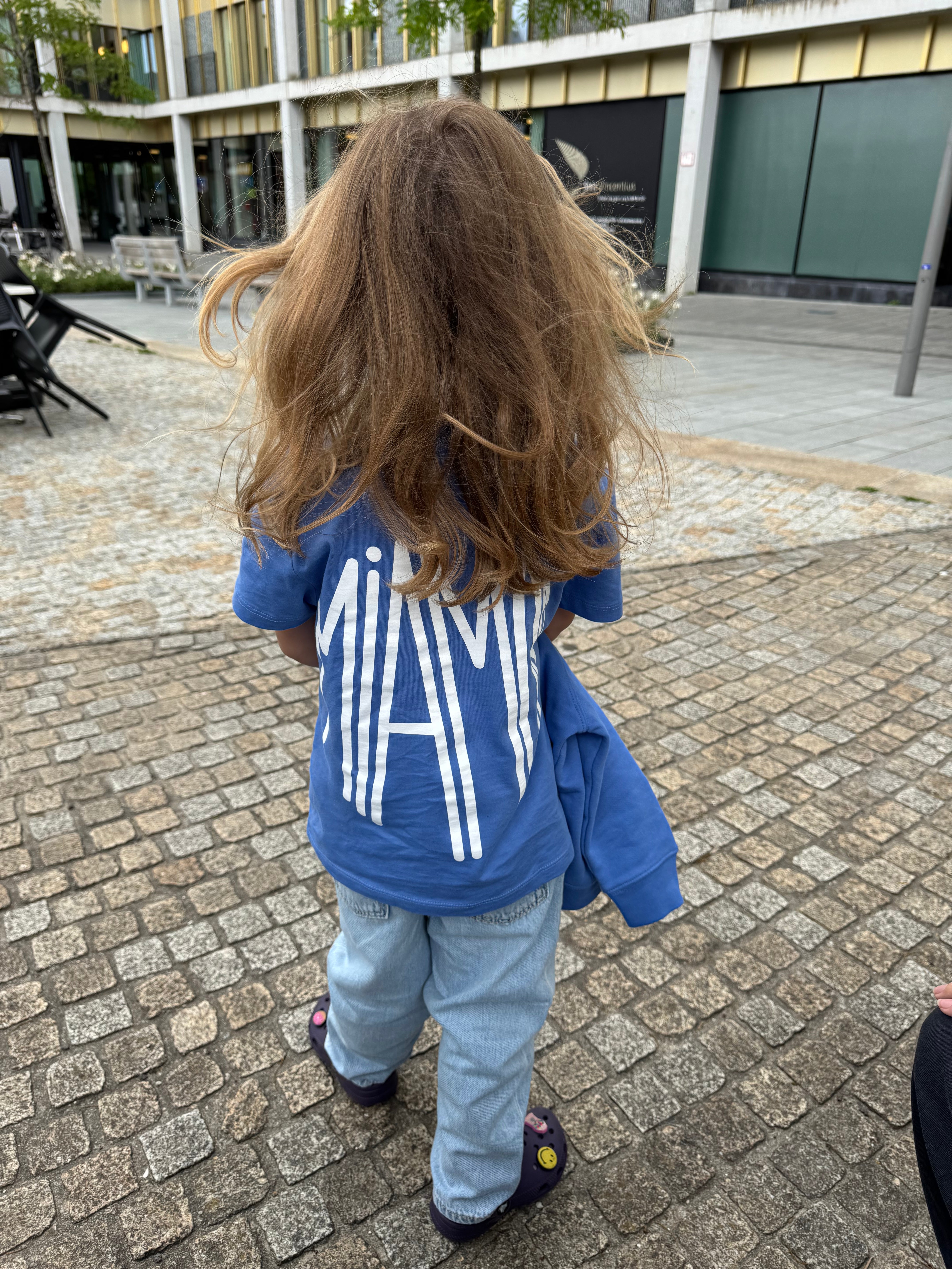 NEW - Mini miamor tee bright blue - White
