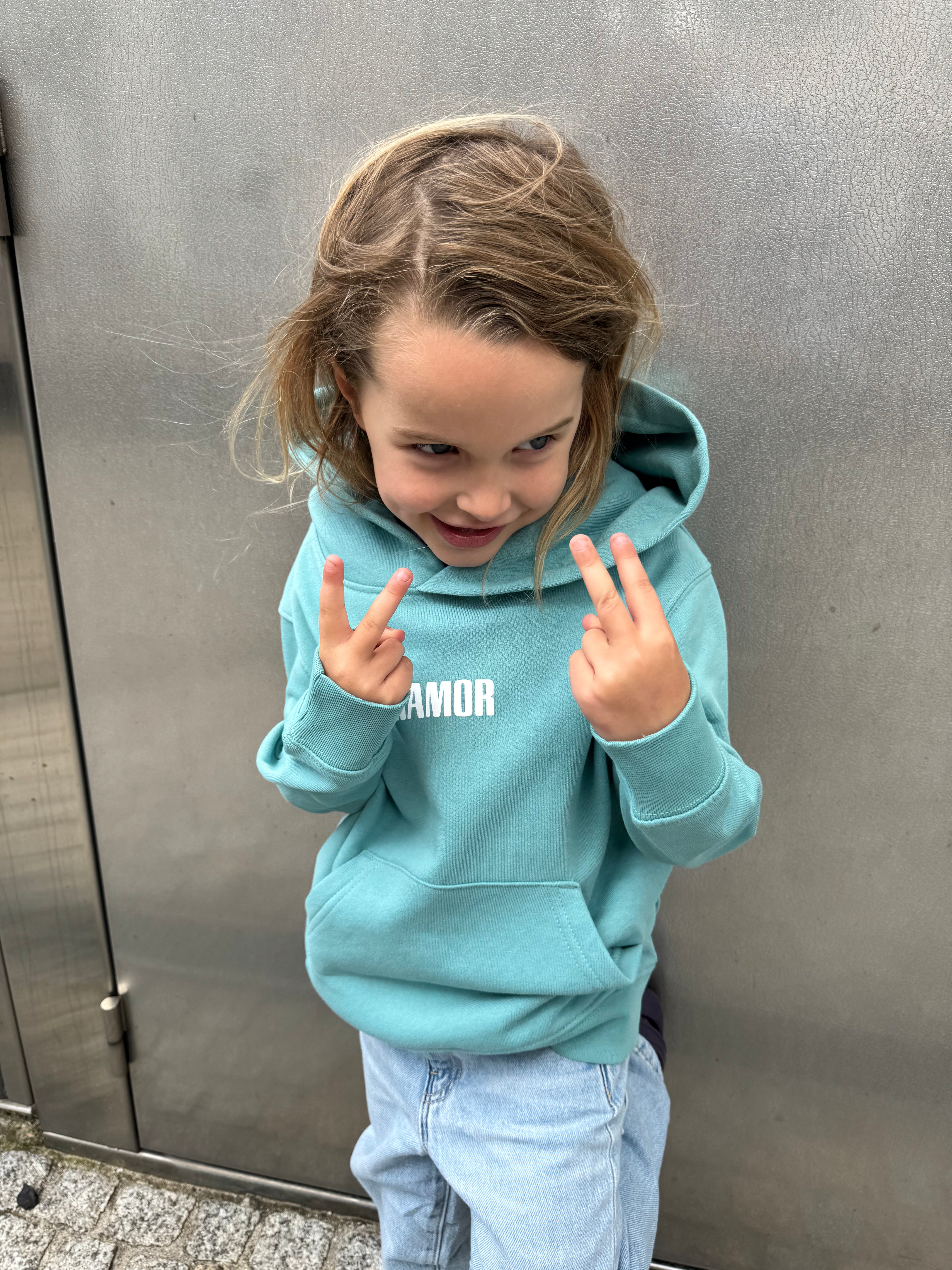 NEW - Mini Miamor supreme hoodie teal green - White