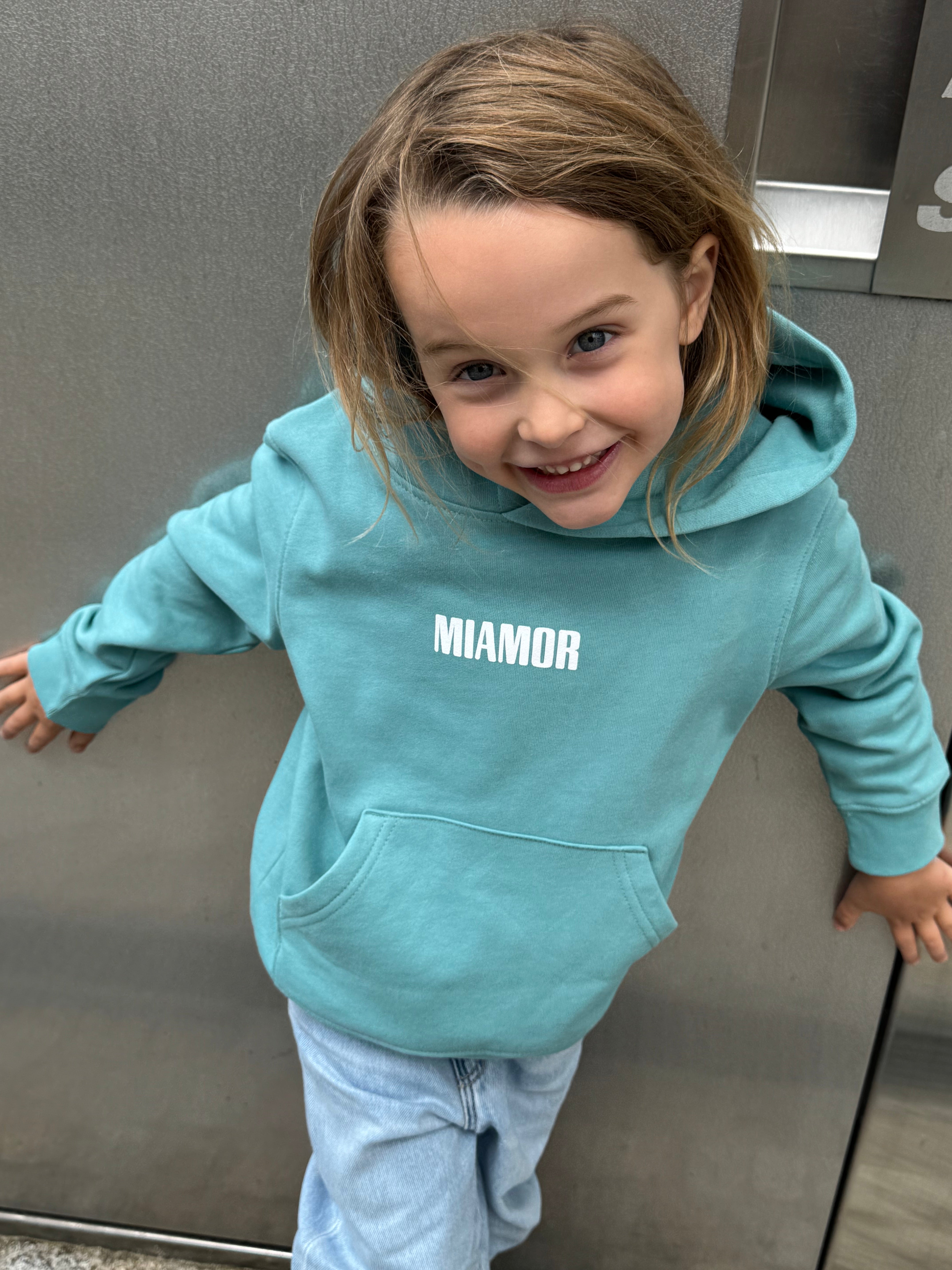 NEW - Mini Miamor supreme hoodie teal green - White