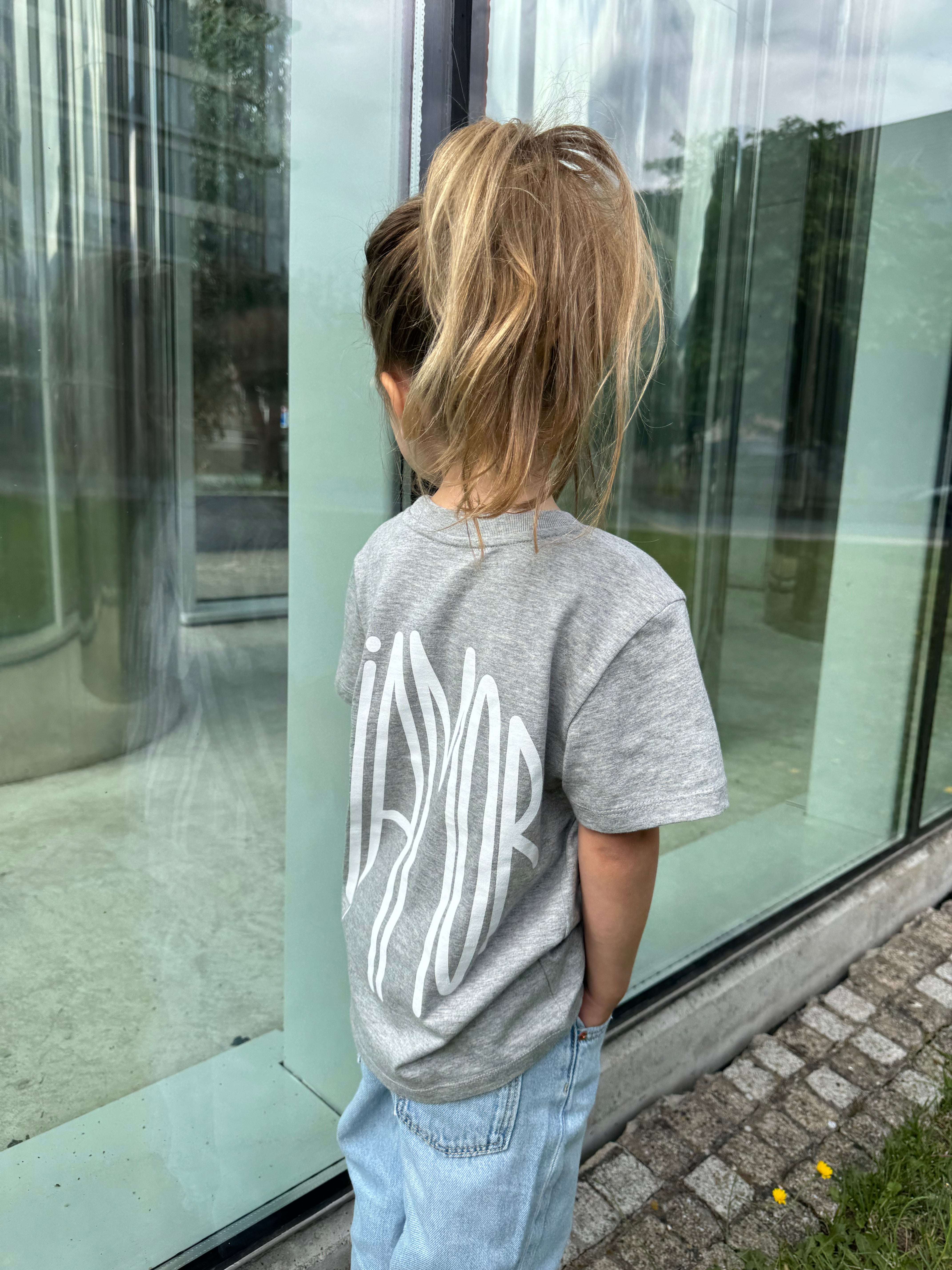 NEW - Mini miamor tee heather grey - White