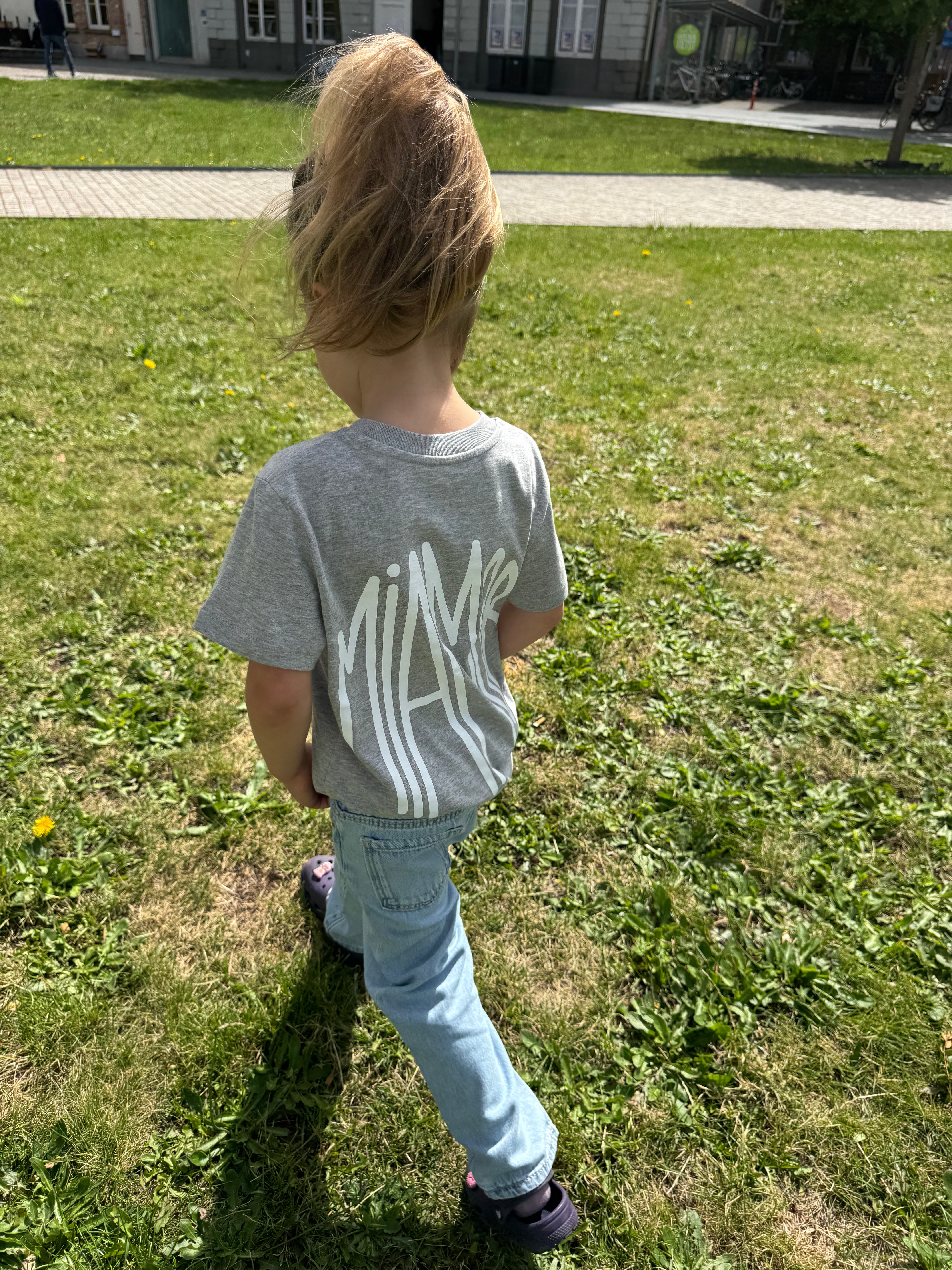 NEW - Mini miamor tee heather grey - White
