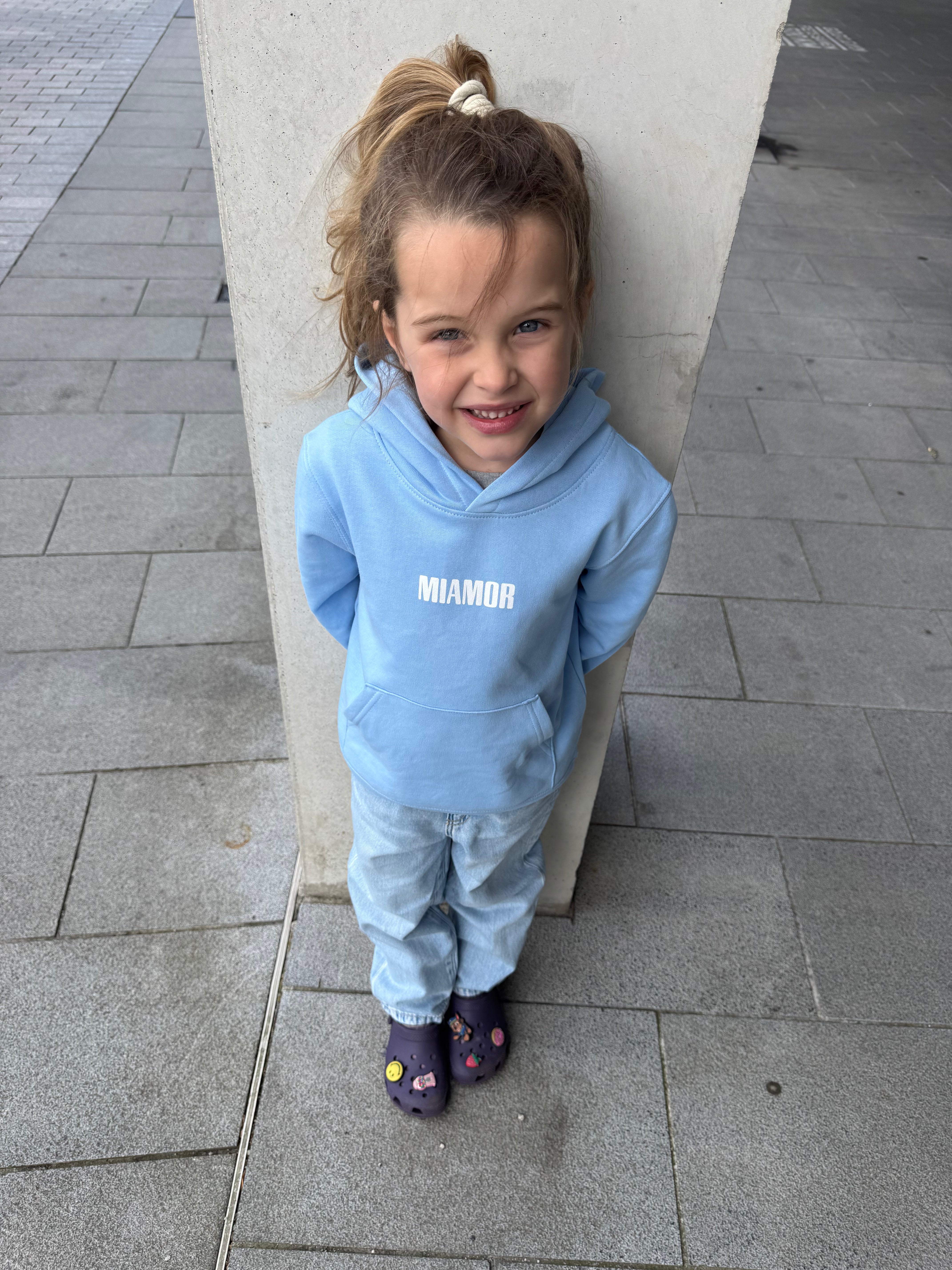 NEW - Mini Miamor supreme hoodie baby blue - White