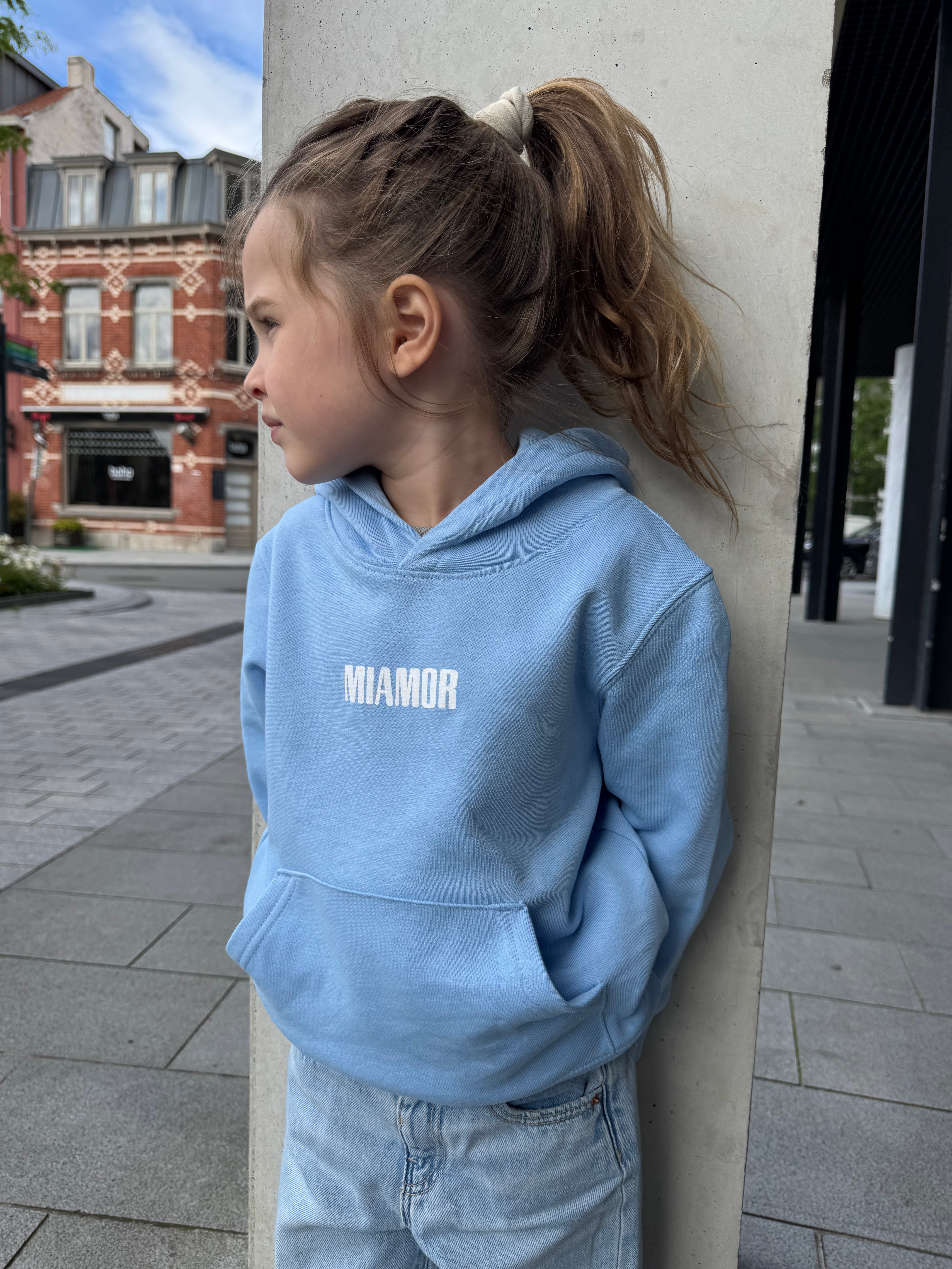 NEW - Mini Miamor supreme hoodie baby blue - White