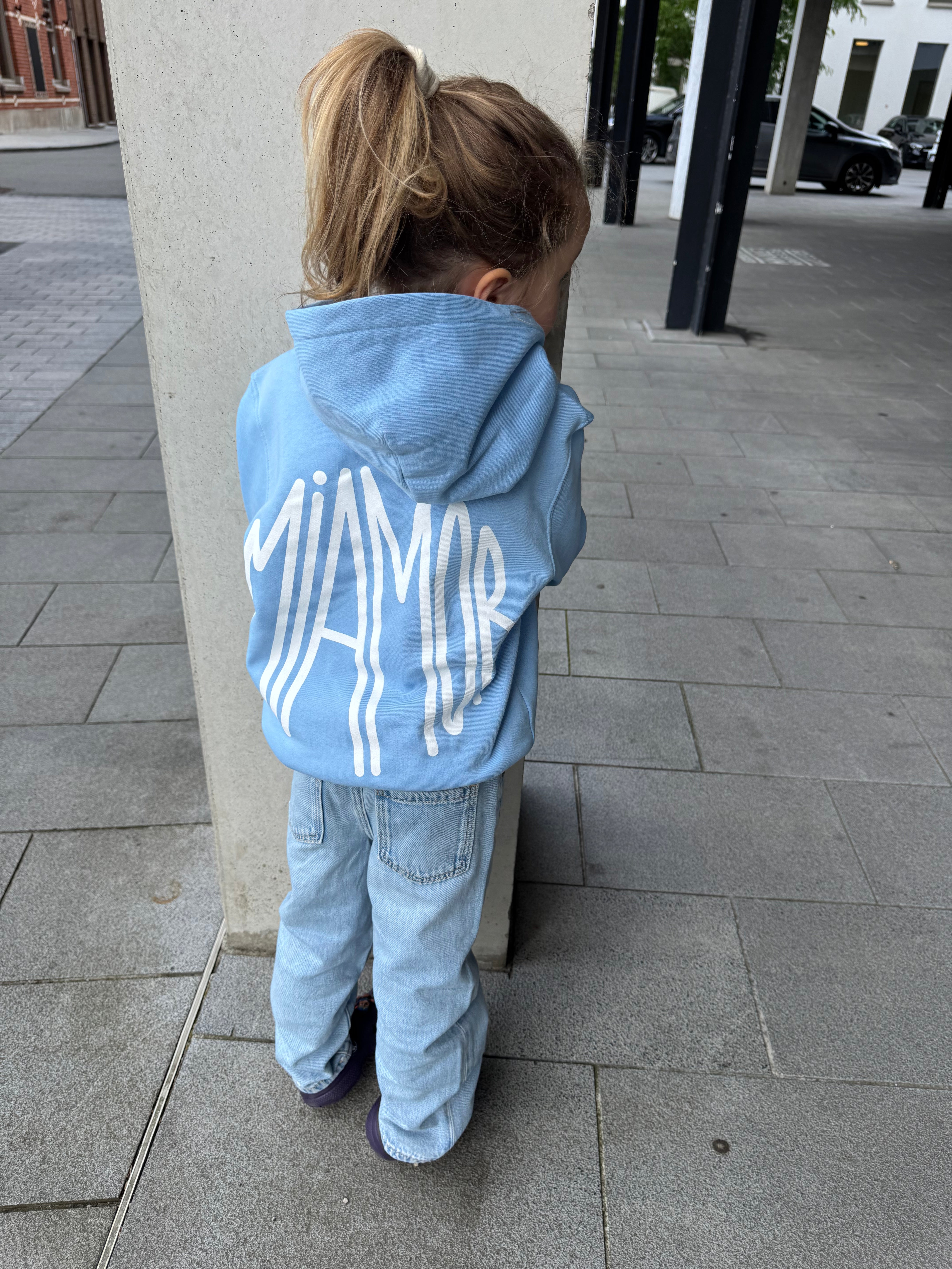 NEW - Mini Miamor supreme hoodie baby blue - White