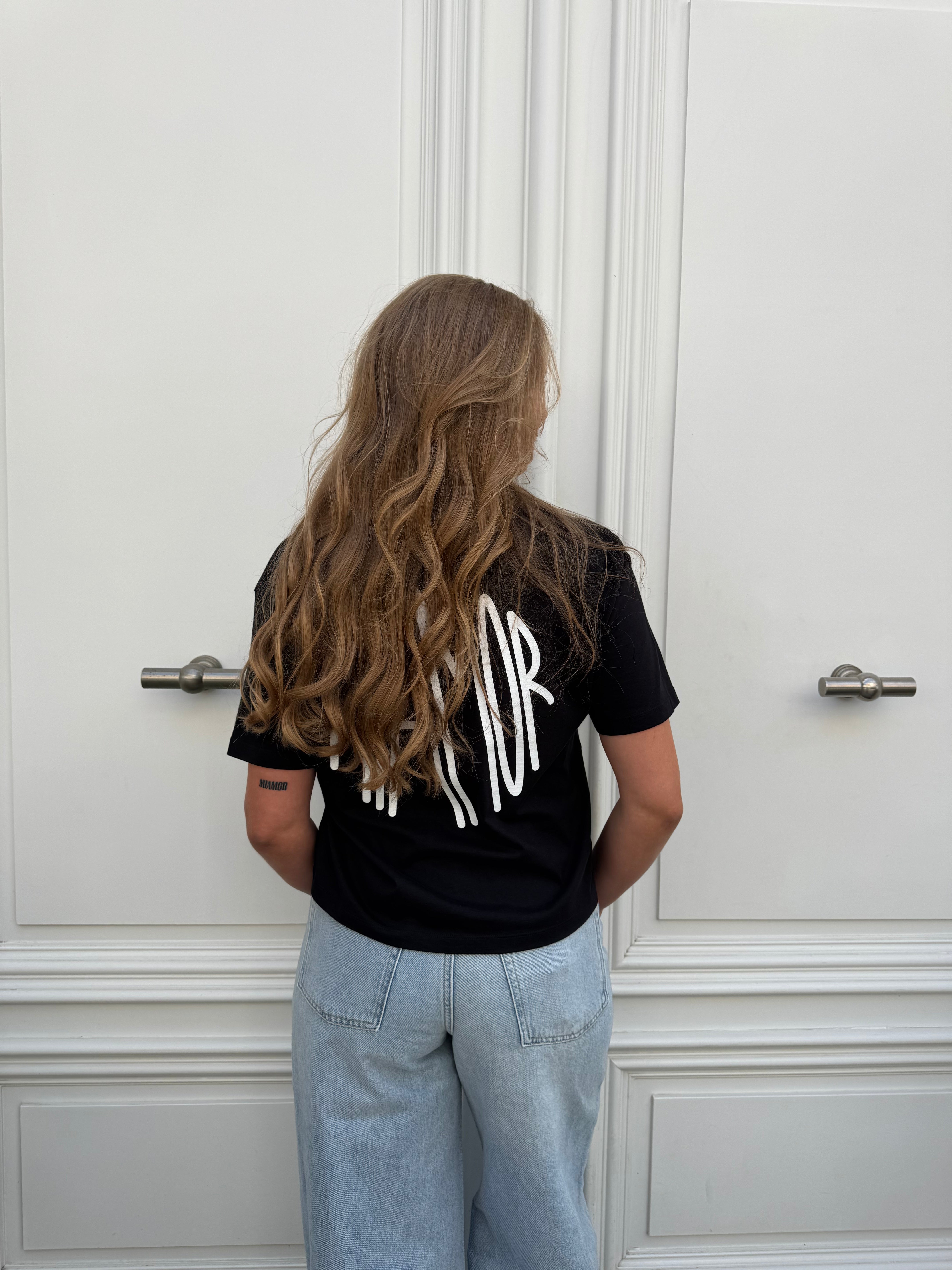 Miamor women's box tee black - white