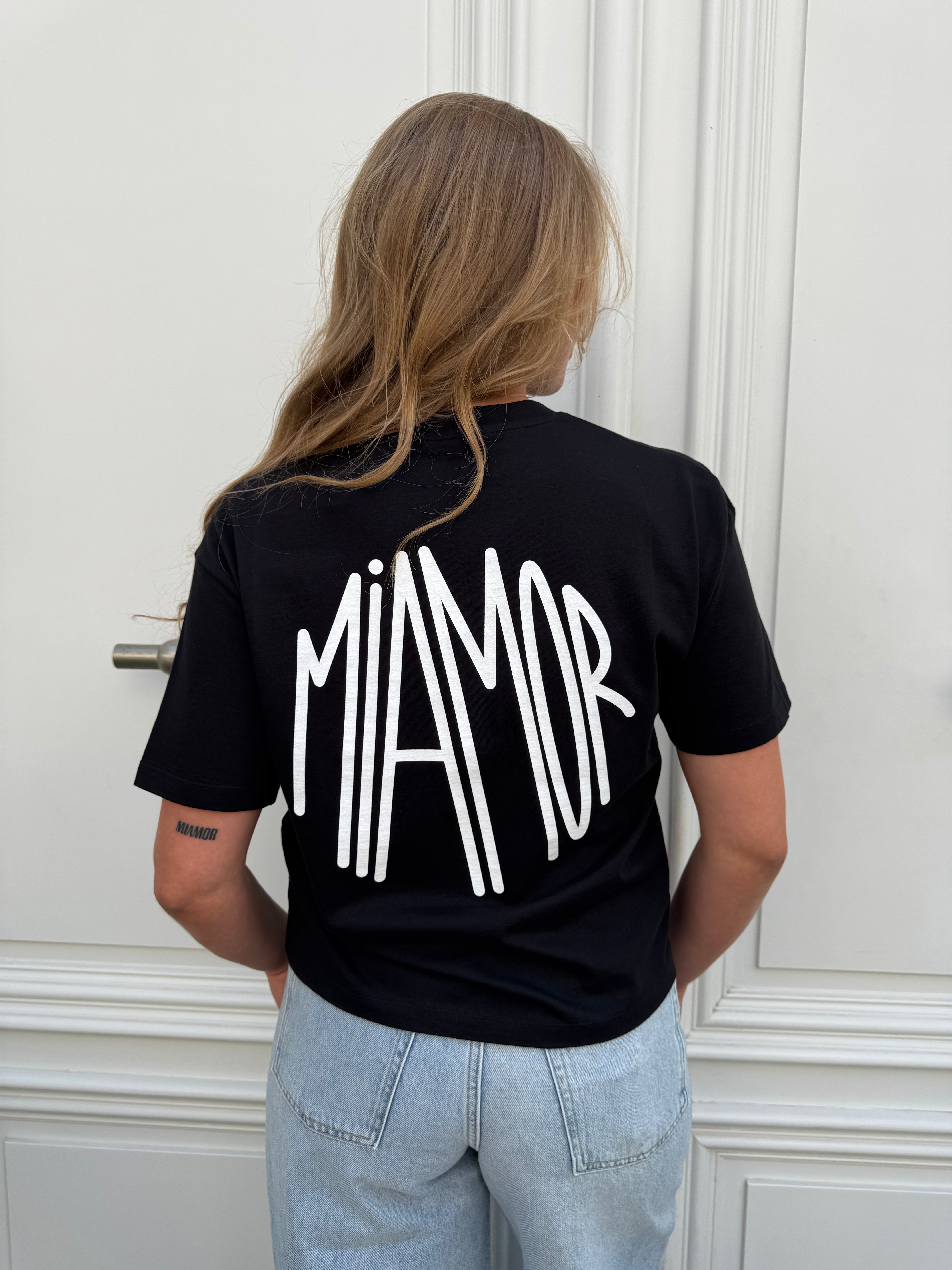 Miamor women's box tee black - white