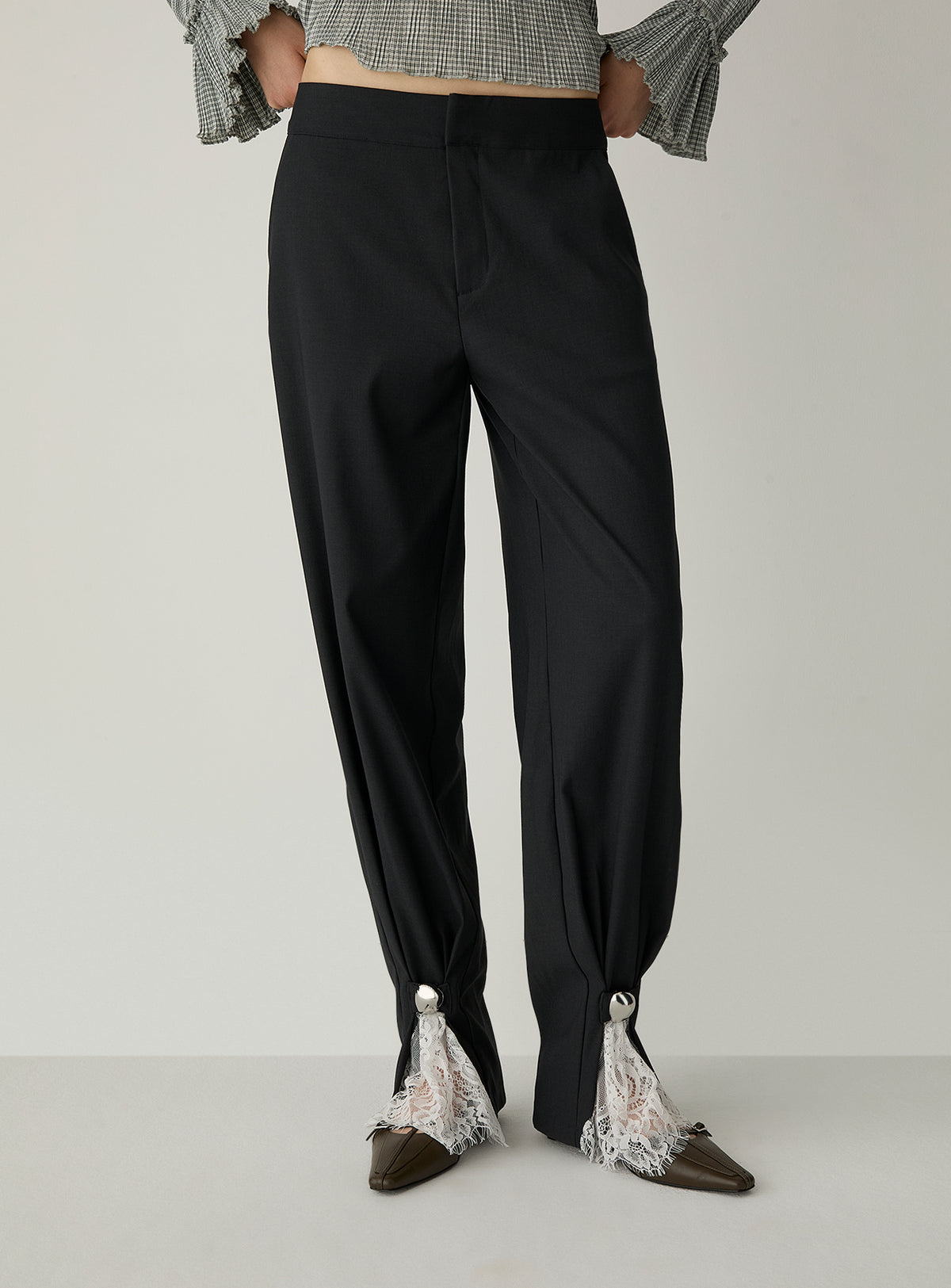 IVAH GREY TAILORED PANTS