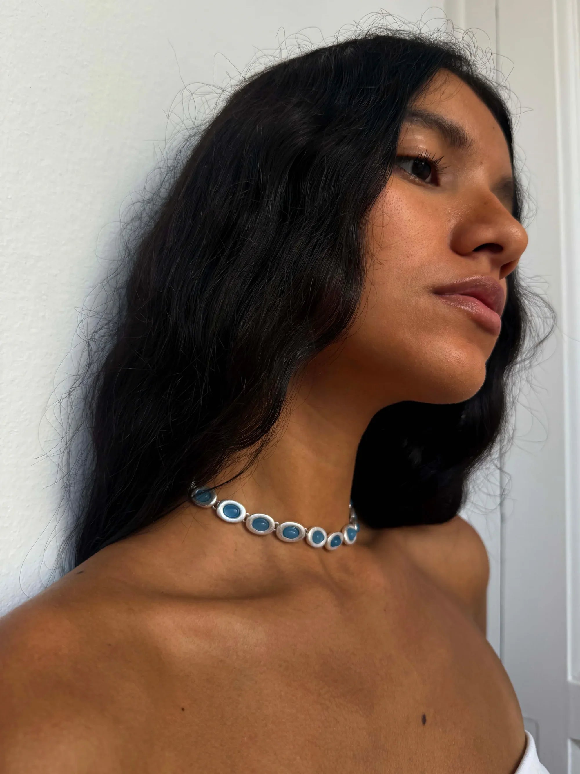 I gave you my heart necklace - blue silver