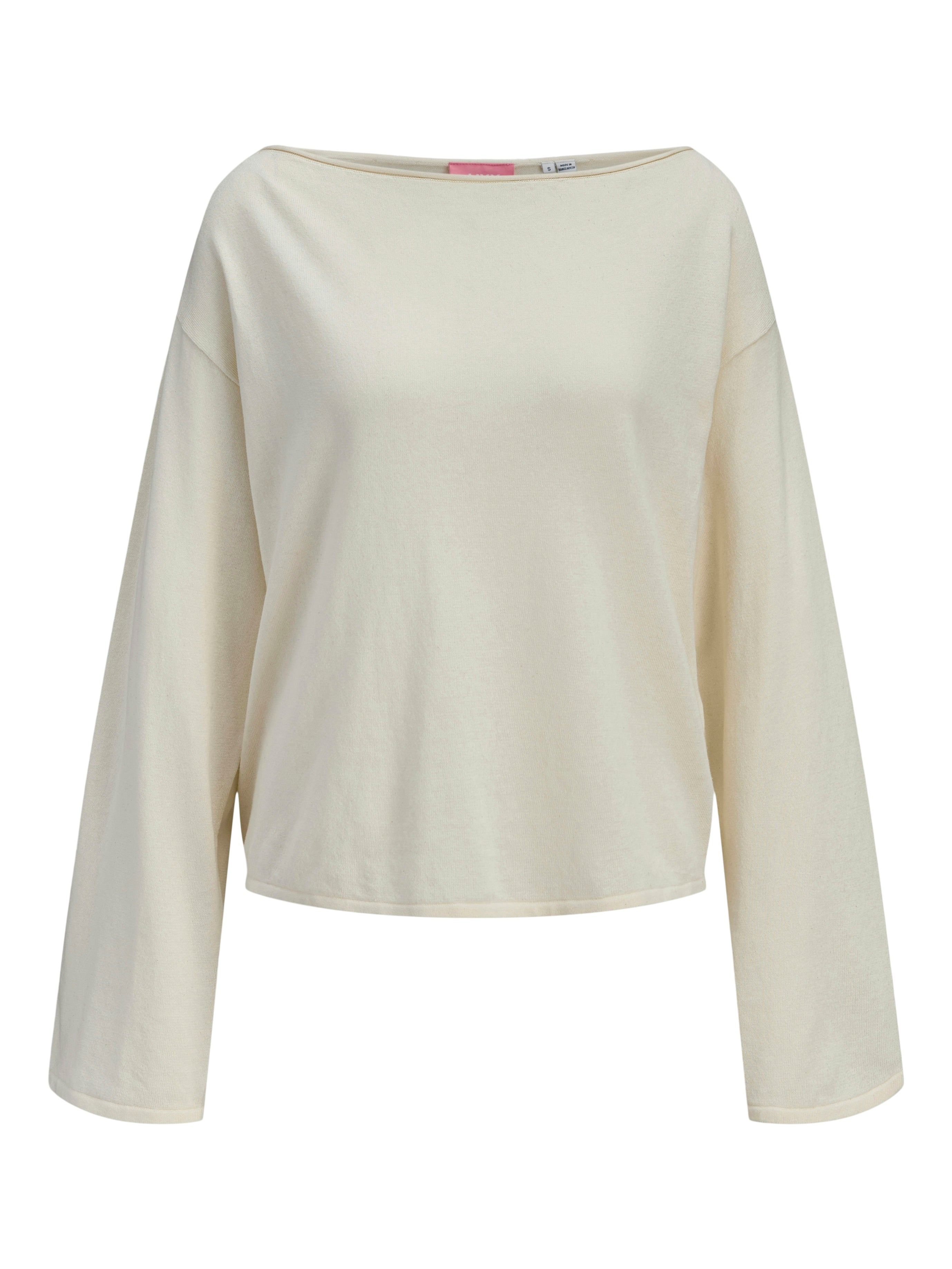 JXJENNA BOAT NECK KNIT - VANILLA ICE