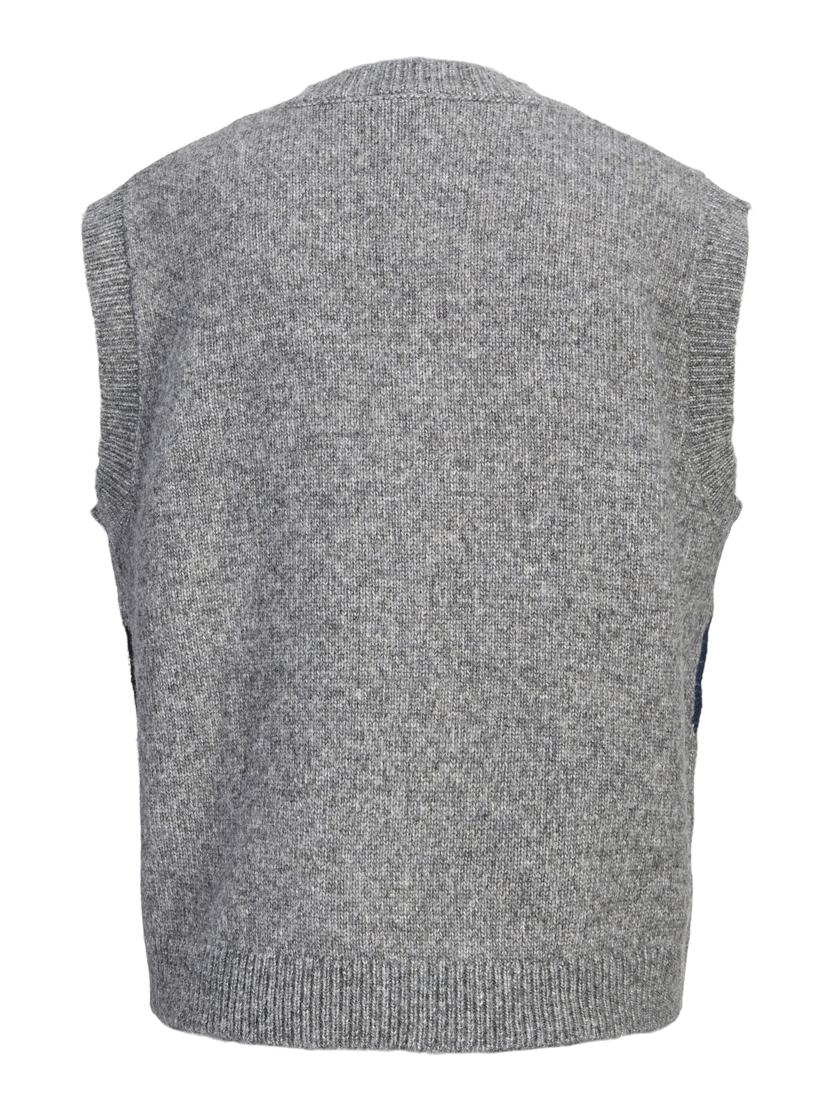 JXHARVI VEST KNIT - DARK GREY MELANGE