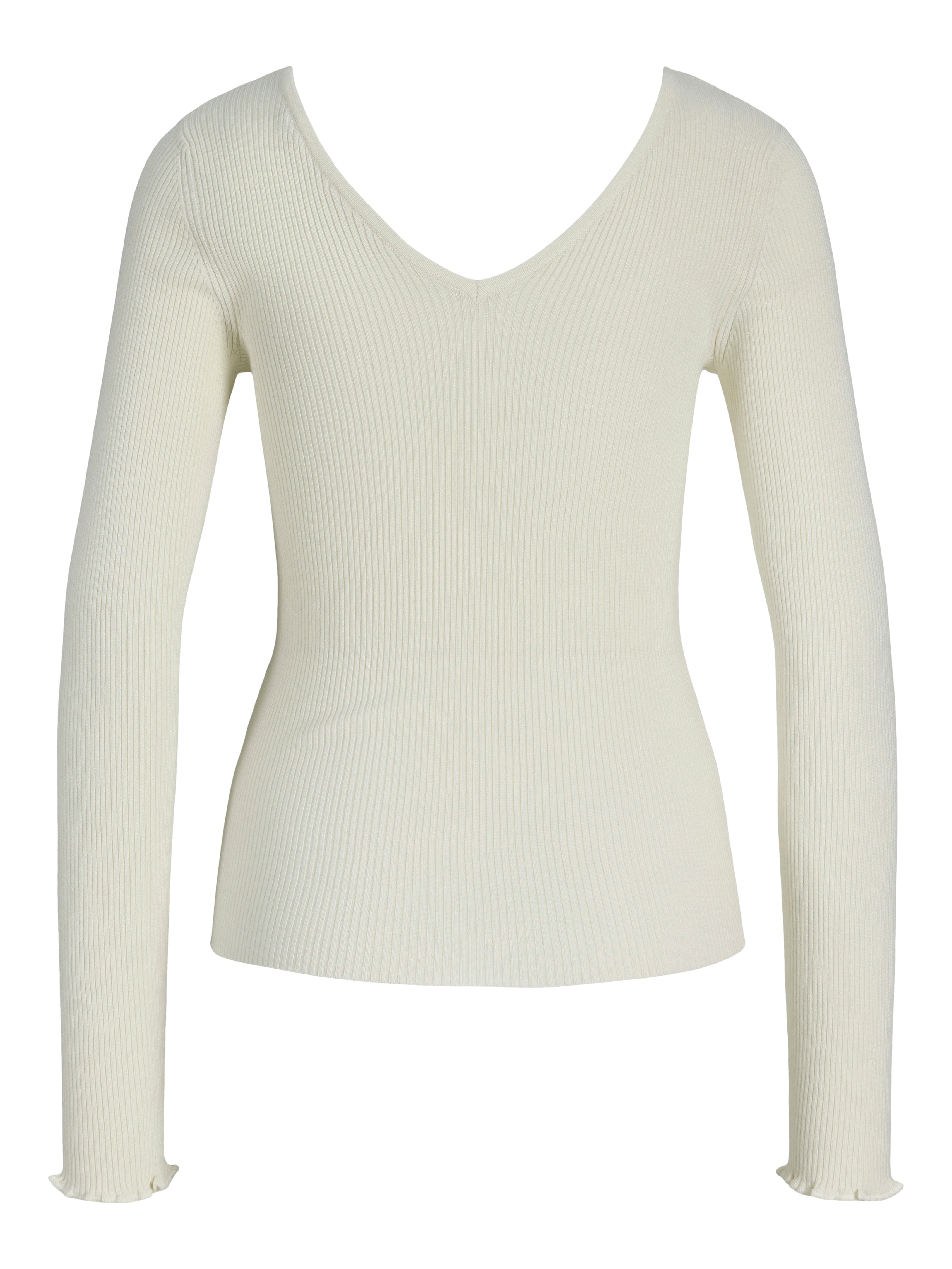 JXLINN V-NECK KNIT - VANILLA ICE