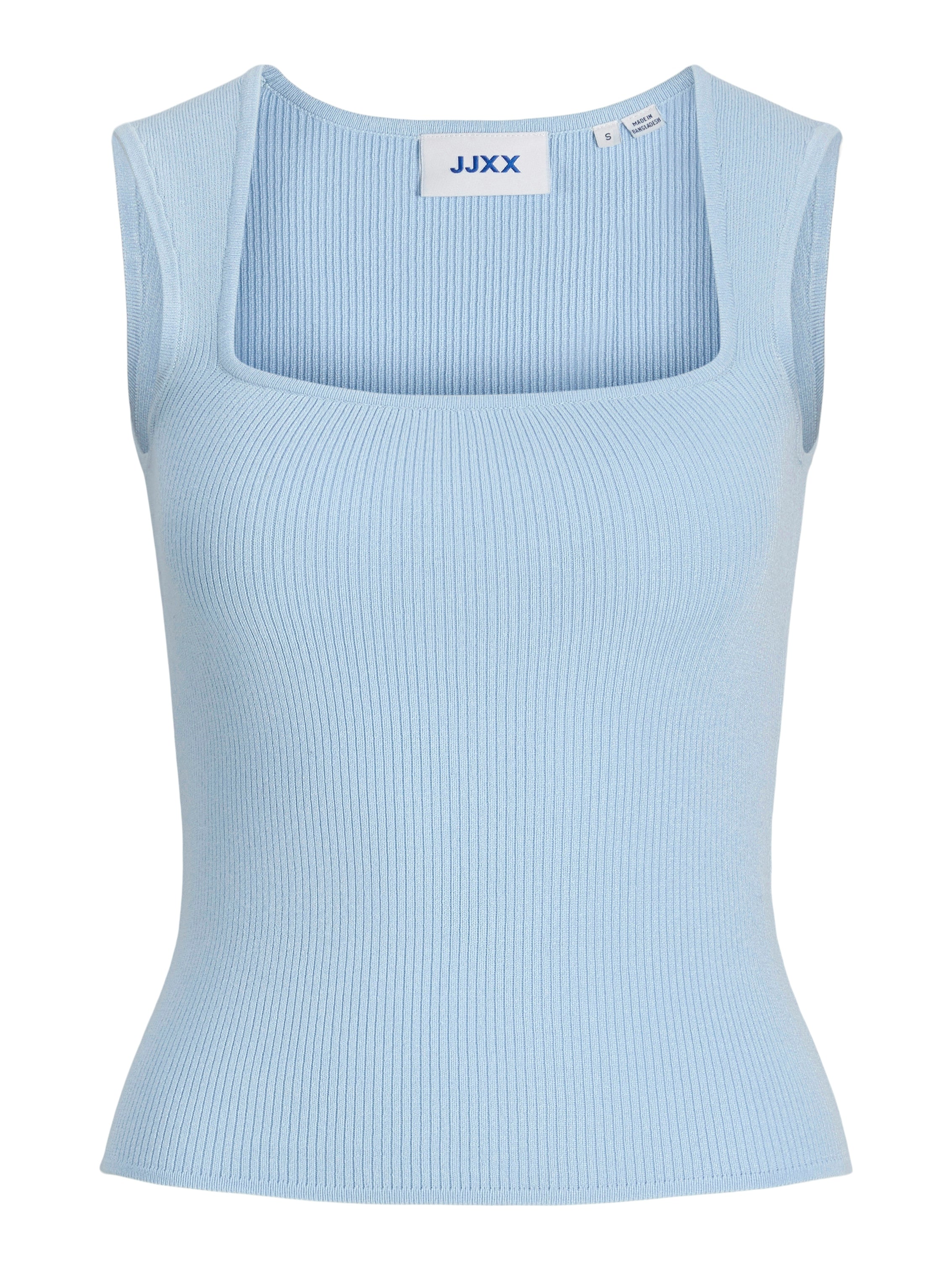 JXPOSIE SQUARE NECK TOP KNIT - SKYWAY