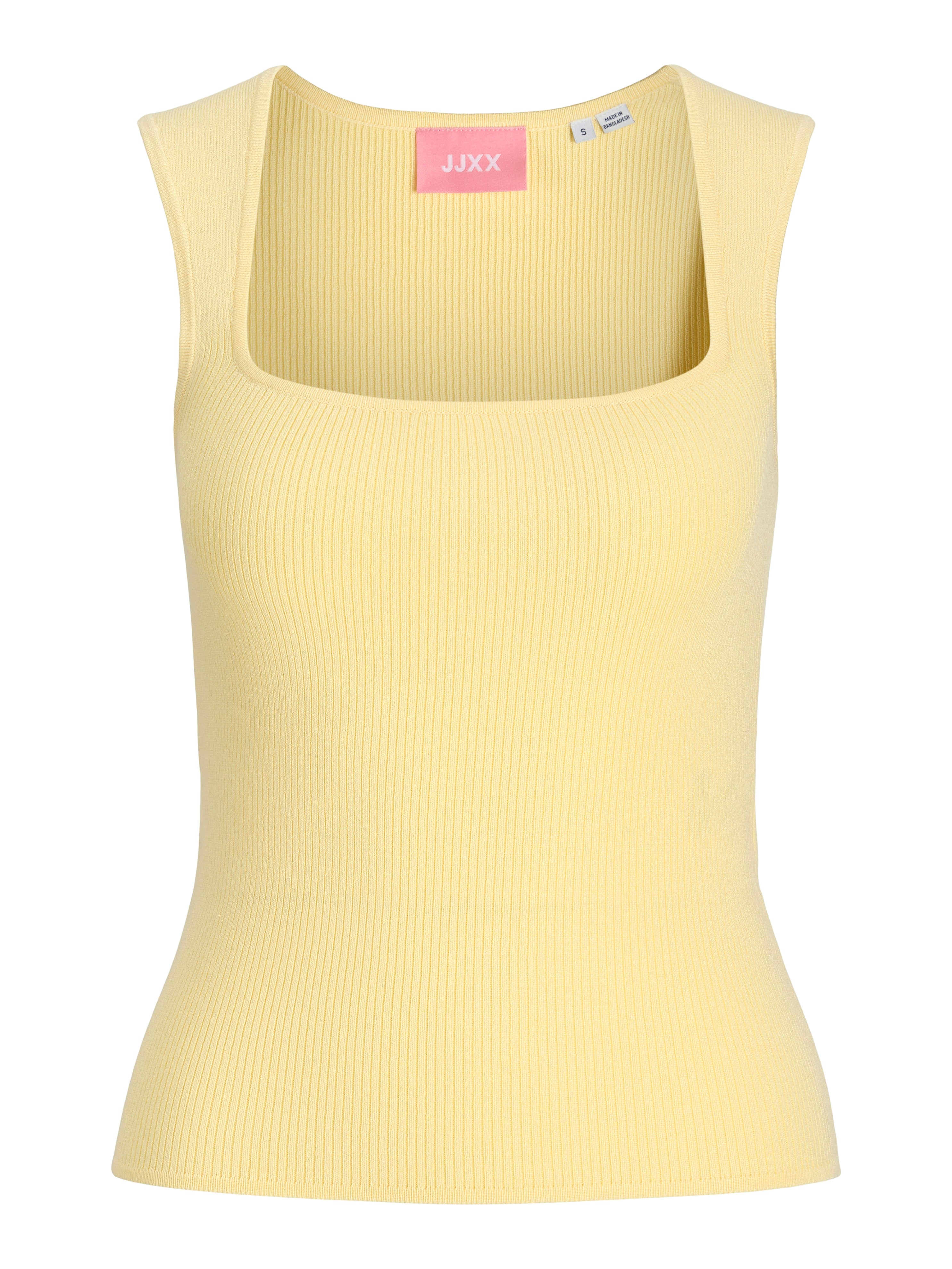 JXPOSIE SQUARE NECK TOP KNIT - SUNLIGHT