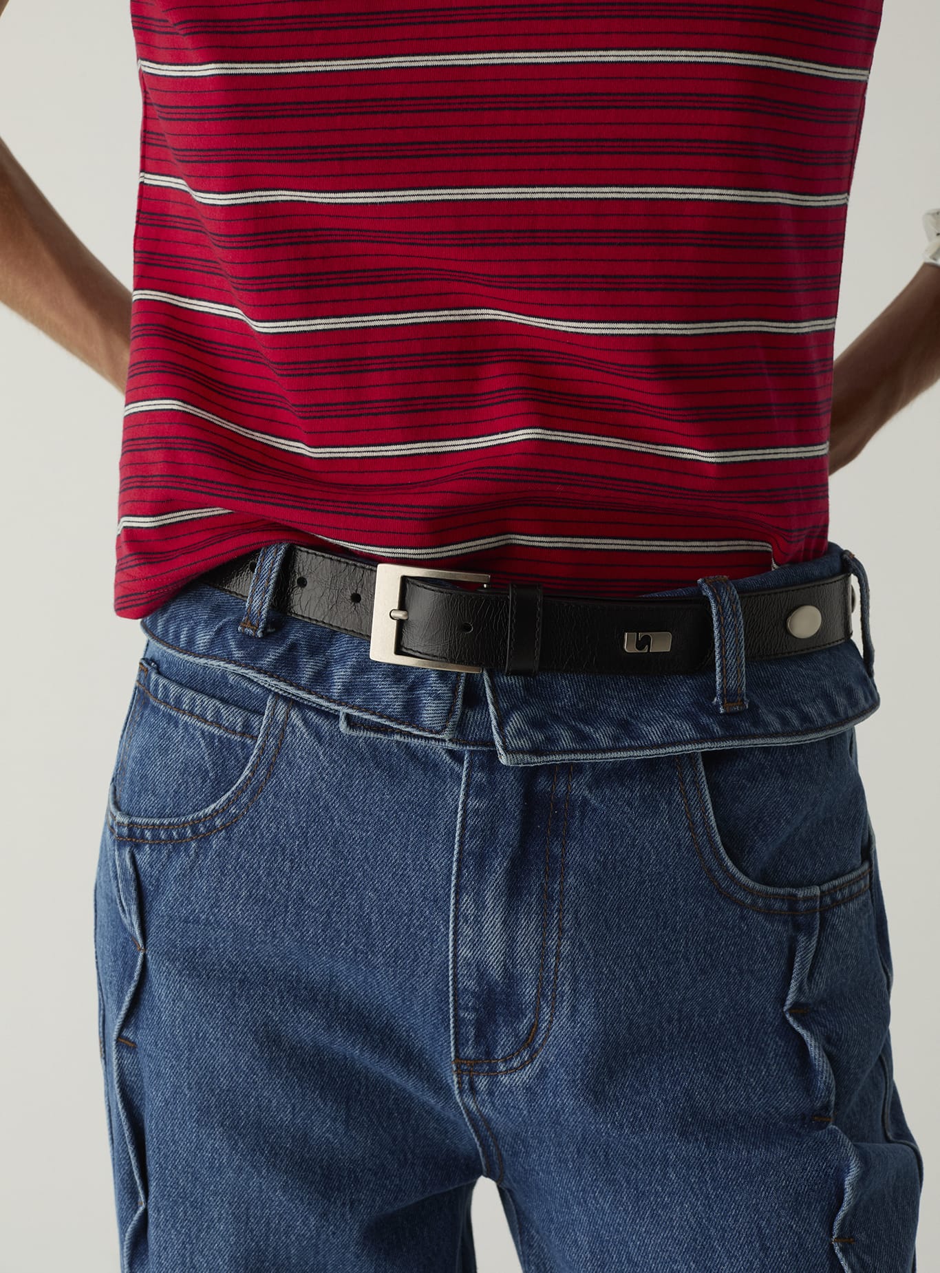 Keira stud leather belt - Black