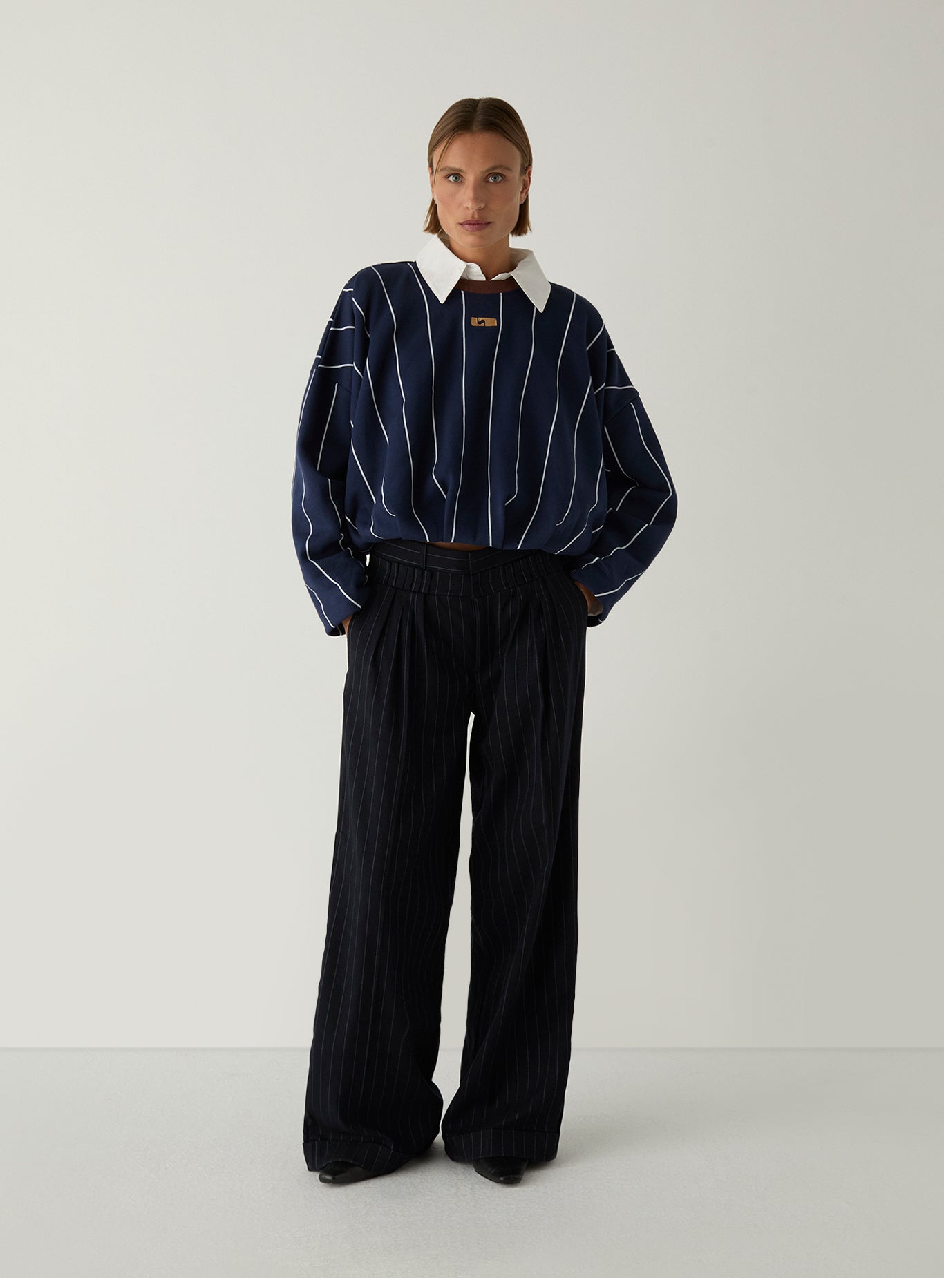 Kelly sweatshirt - Navy stripes