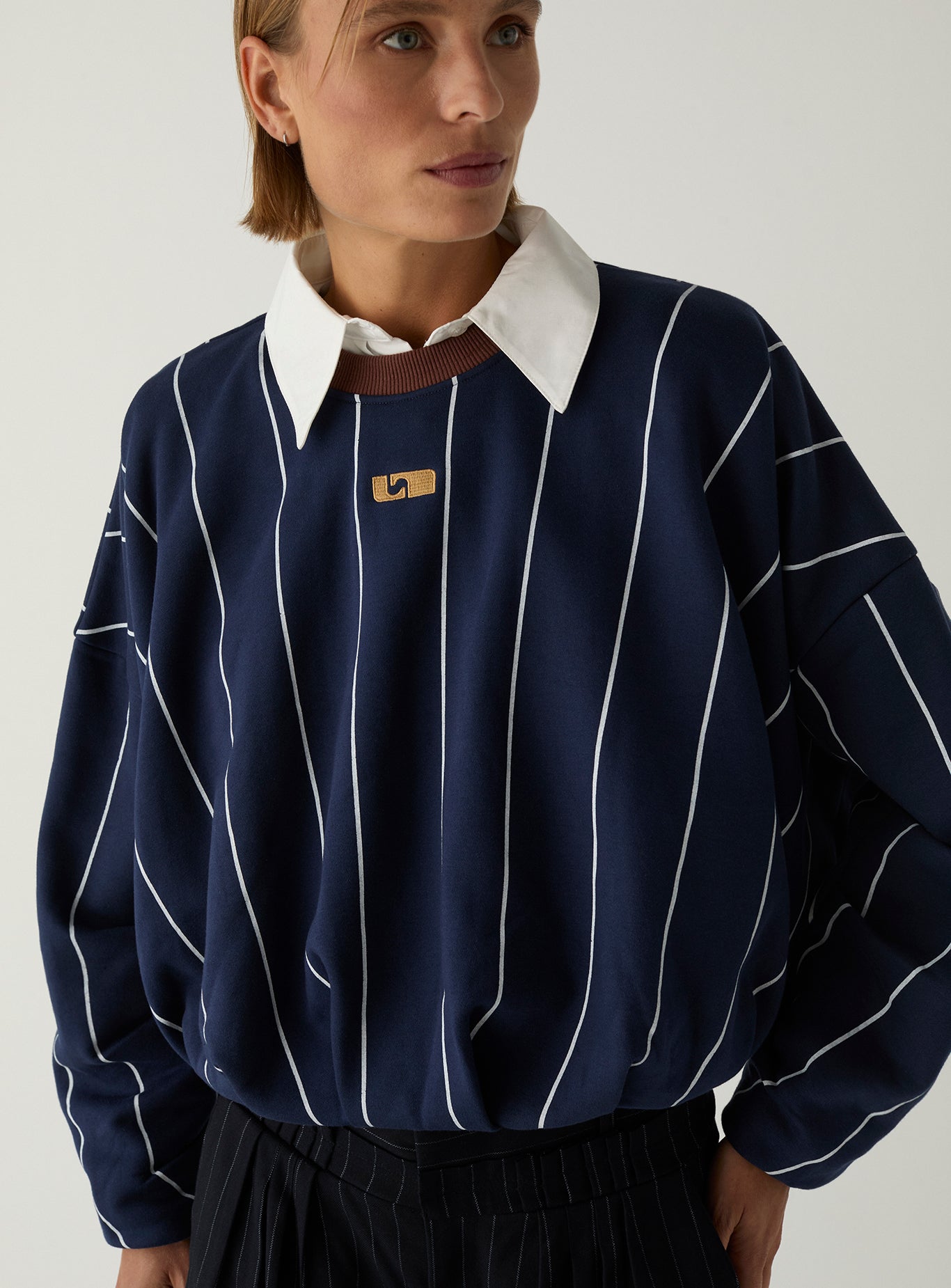 Kelly sweatshirt - Navy stripes