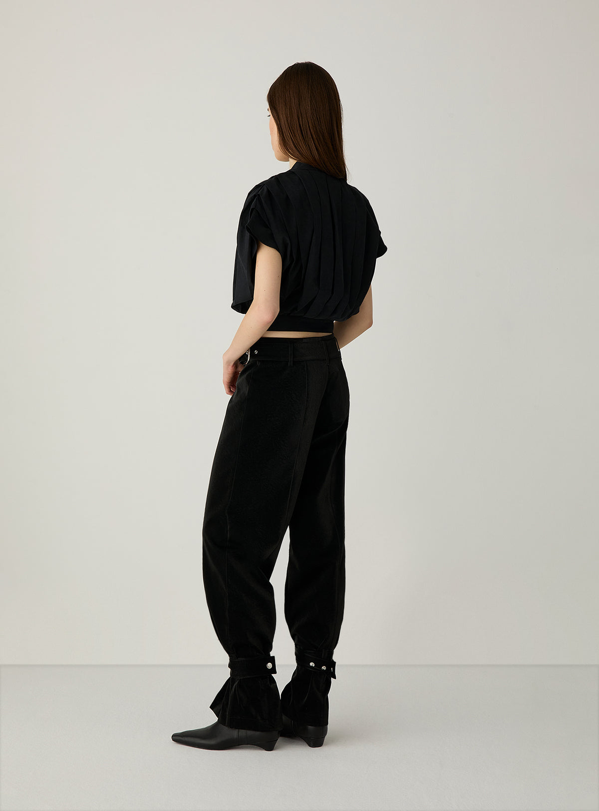 Kora pleated blouse - Black