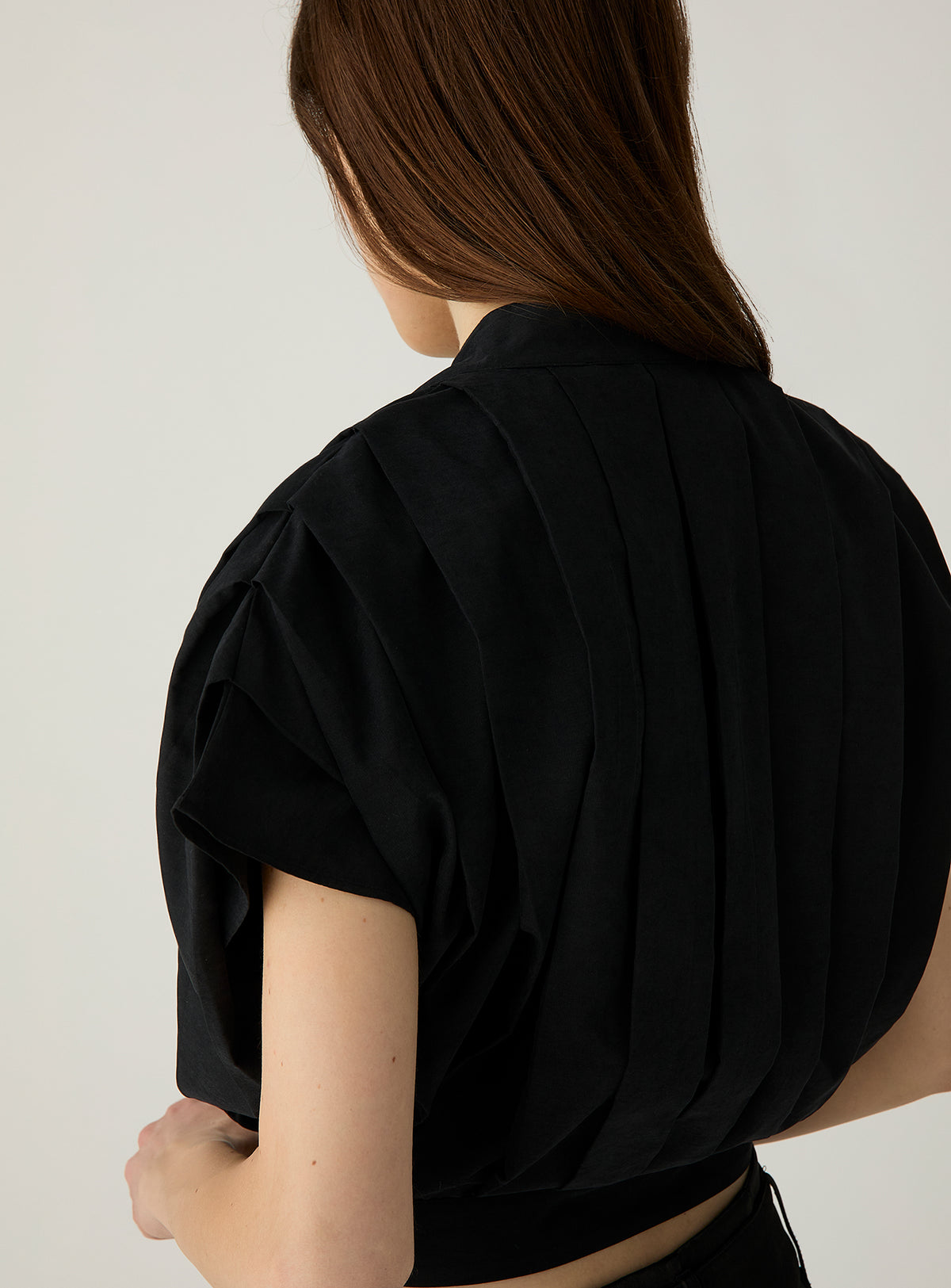 Kora pleated blouse - Black