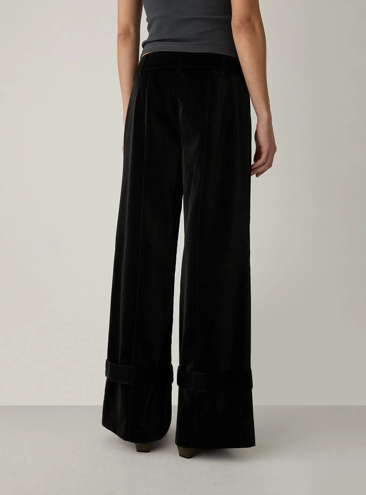Kaori textured pants - Black