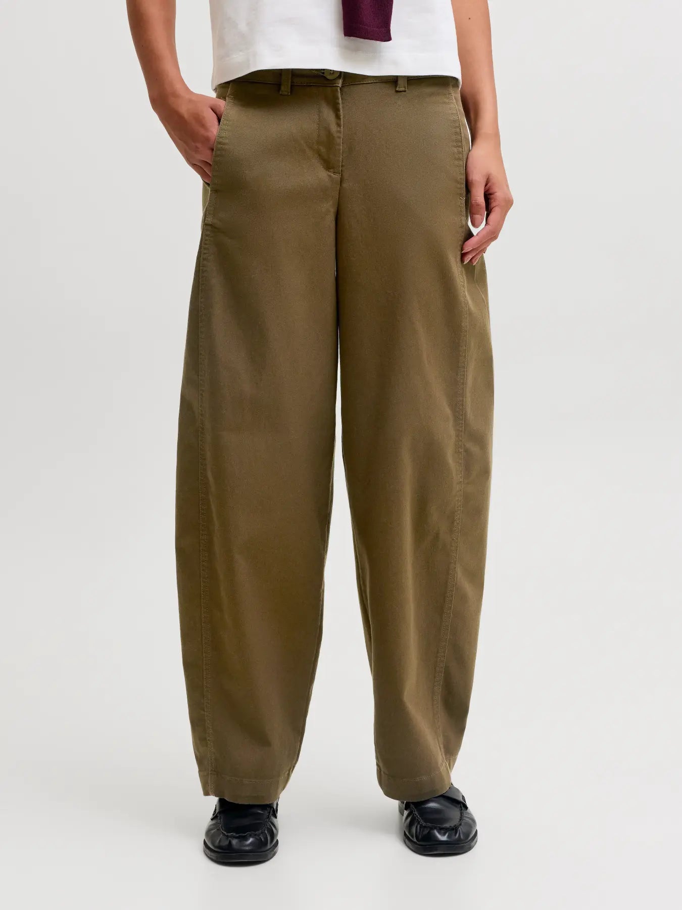 JXHAZEL KIRA BARREL MW PANTS - BEECH